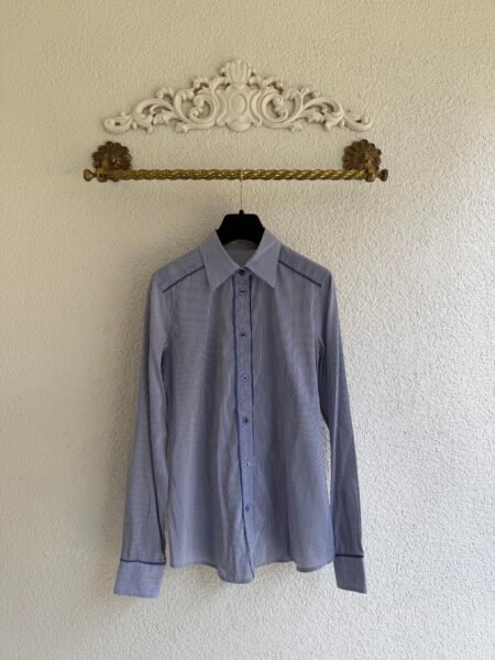 Etro Blue Striped Cotton Shirt