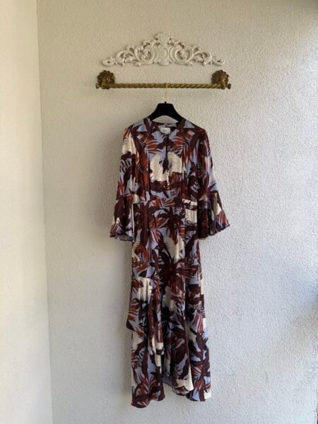 Erdem Floral Pattern Silk Maxi Dress