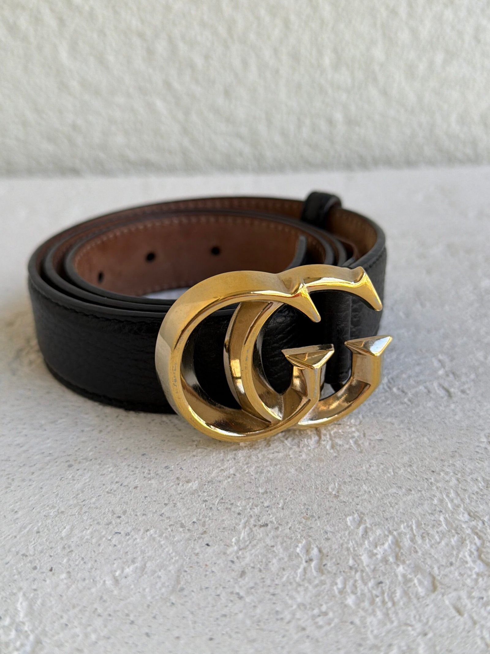 Gucci GG Buckle Leather Belt 80 - Image 3