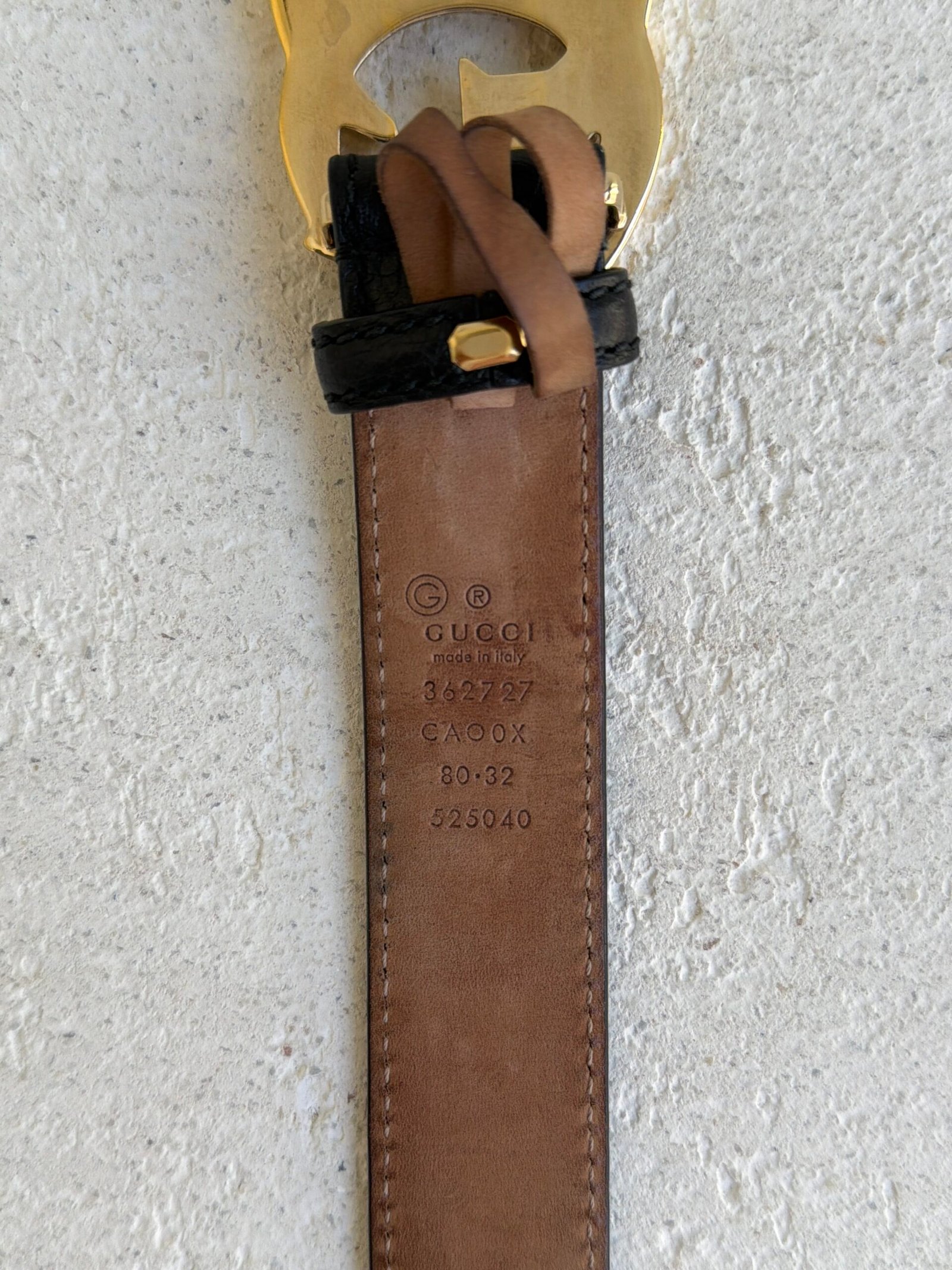 Gucci GG Buckle Leather Belt 80 - Image 5