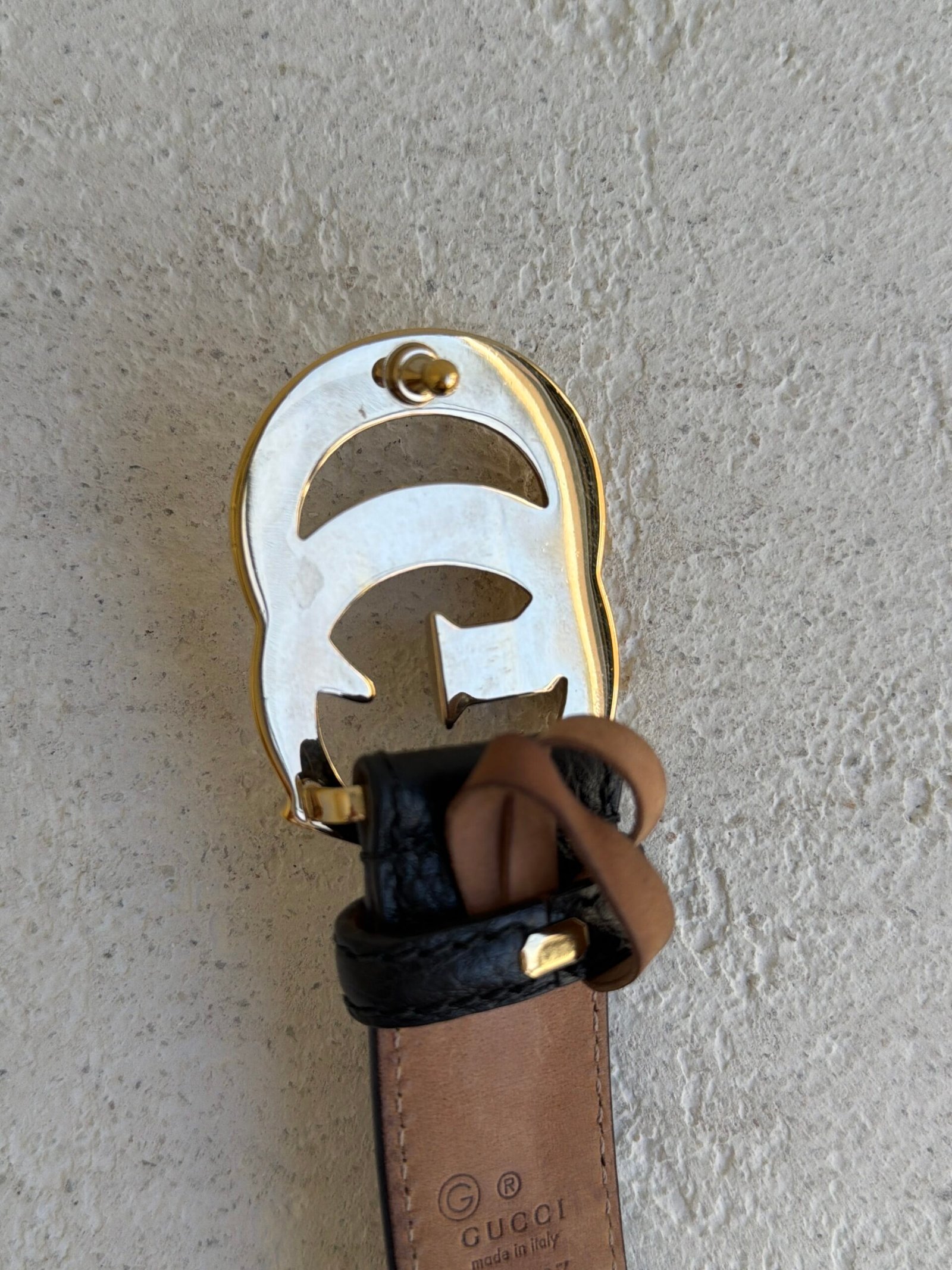 Gucci GG Buckle Leather Belt 80 - Image 6