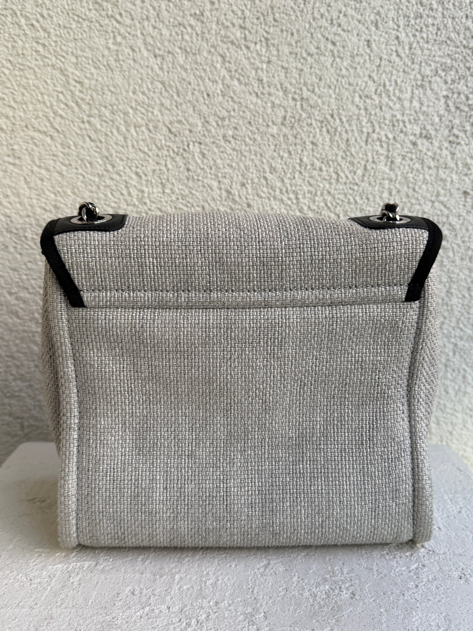 Chanel Woven Straw Raffia Small Deauville Messenger Bag - Görsel 6