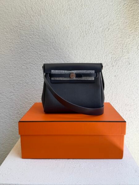 Hermes Mini Herbag Zip 20 Ardoise Vache Hunter PH Shoulder Bag