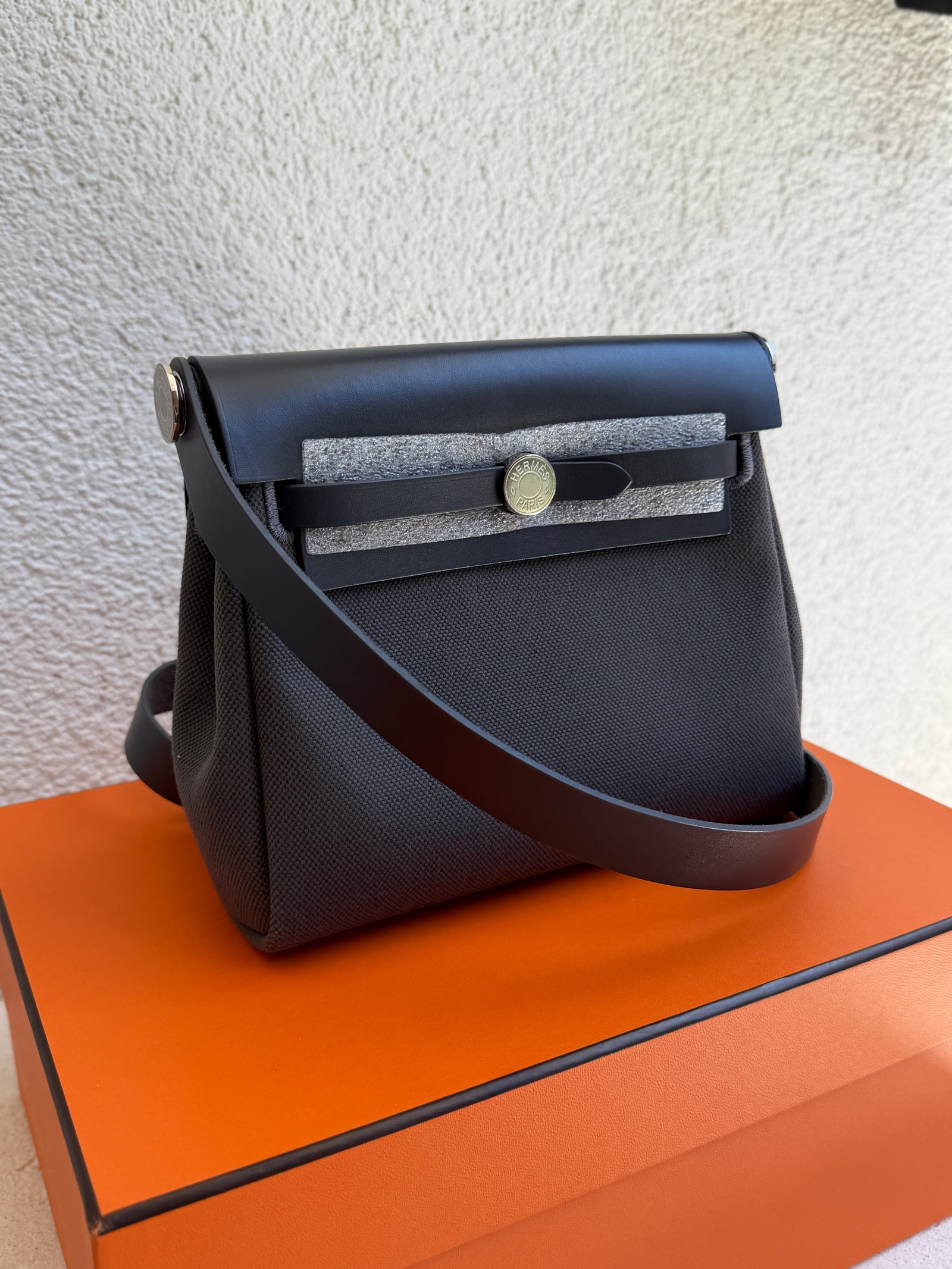 Hermes Mini Herbag Zip 20 Ardoise Vache Hunter PH Shoulder Bag - Image 3