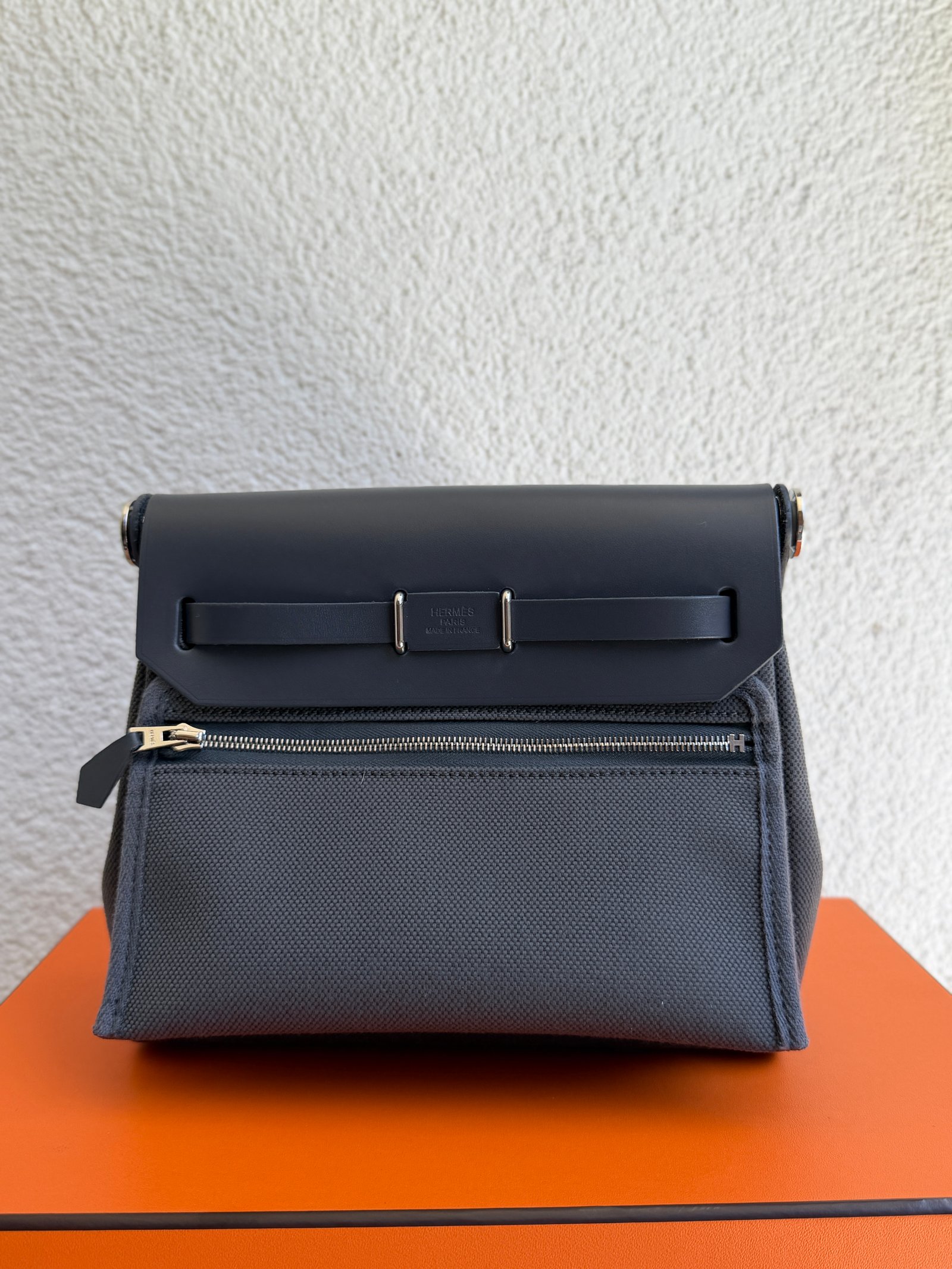 Hermes Mini Herbag Zip 20 Ardoise Vache Hunter PH Shoulder Bag - Image 7
