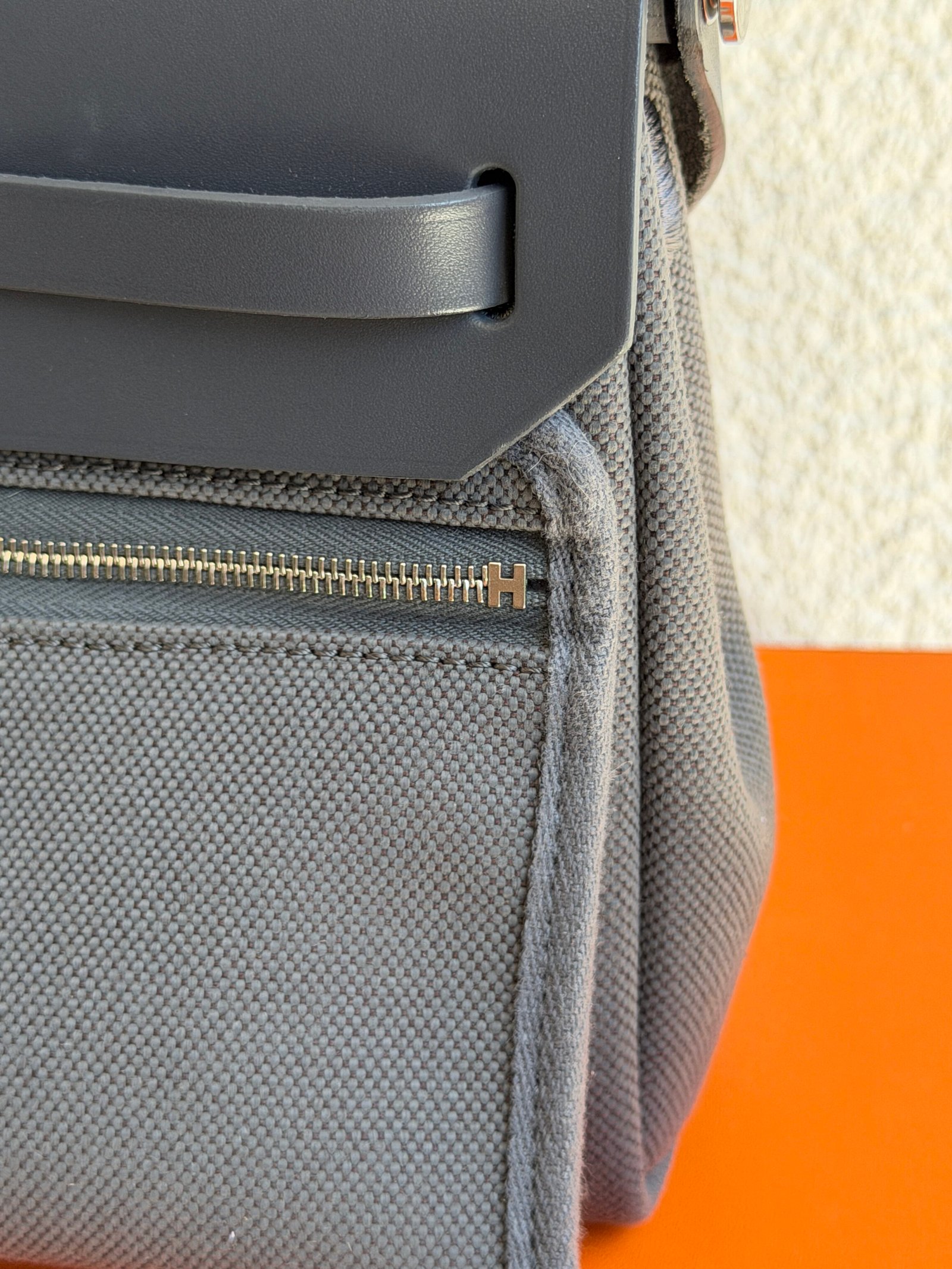 Hermes Mini Herbag Zip 20 Ardoise Vache Hunter PH Shoulder Bag - Image 11