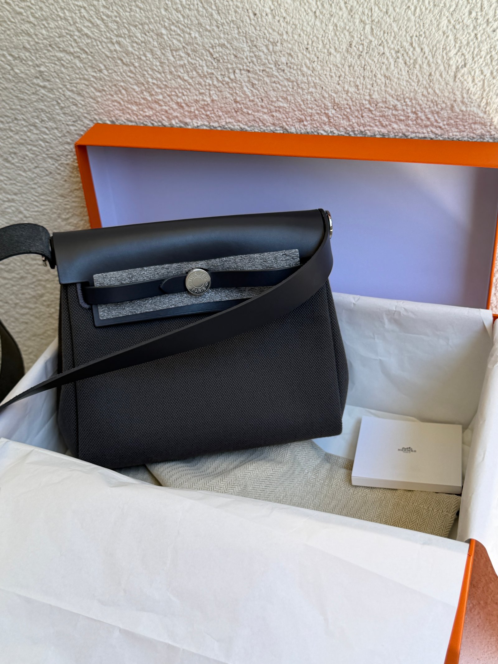 Hermes Mini Herbag Zip 20 Ardoise Vache Hunter PH Shoulder Bag - Image 18