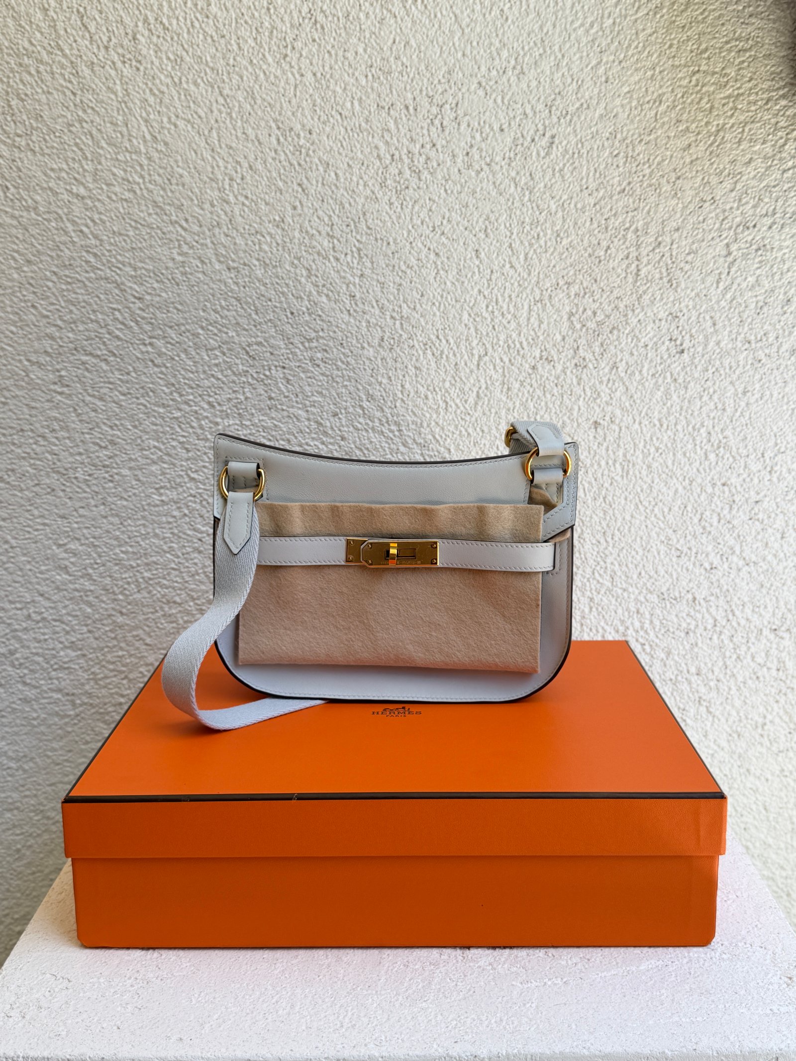 Hermes Mini Jypsiere Gris Platine GH Shoulder Bag