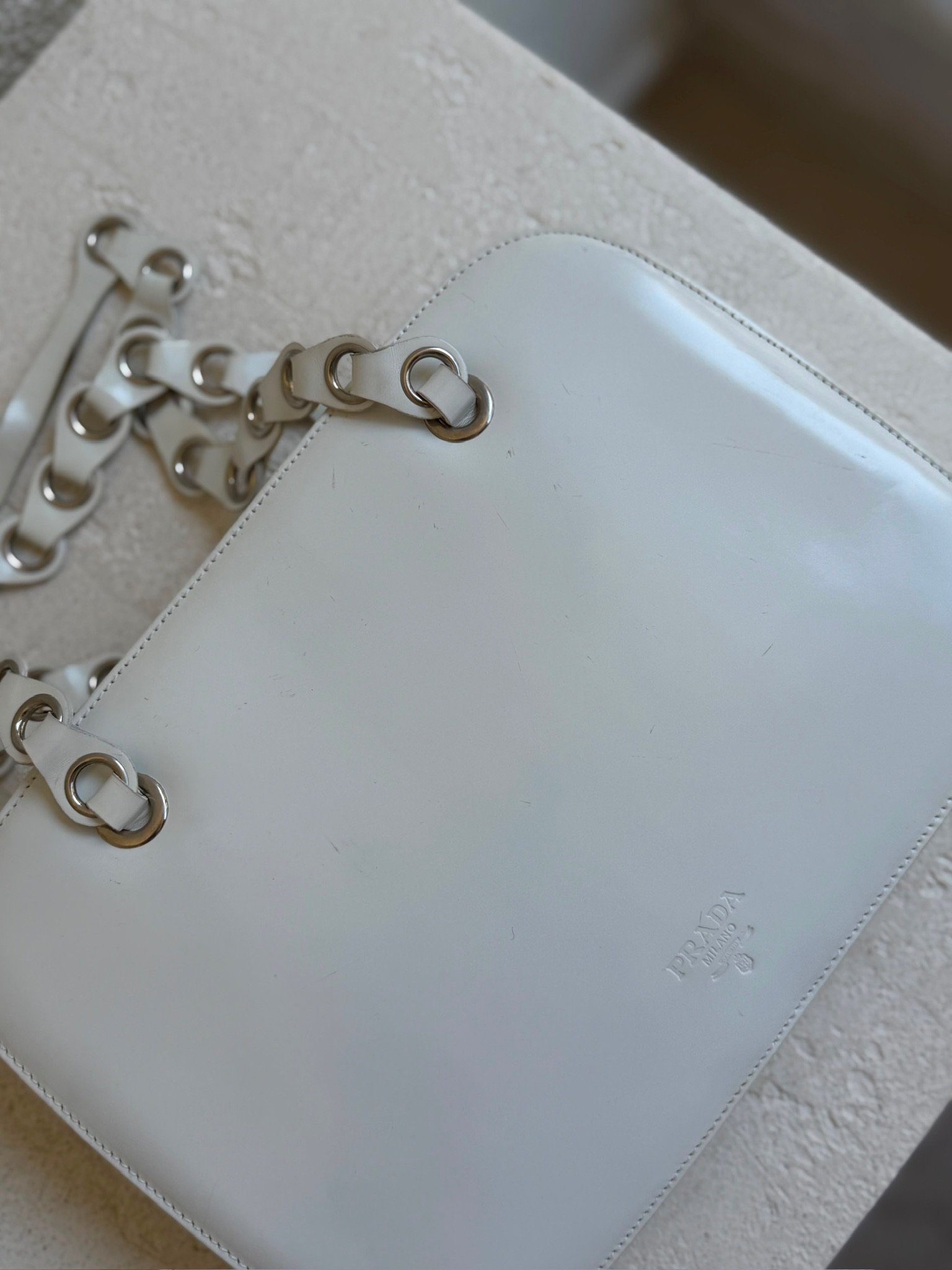 Prada Vintage Leather Shoulder Bag - Görsel 5