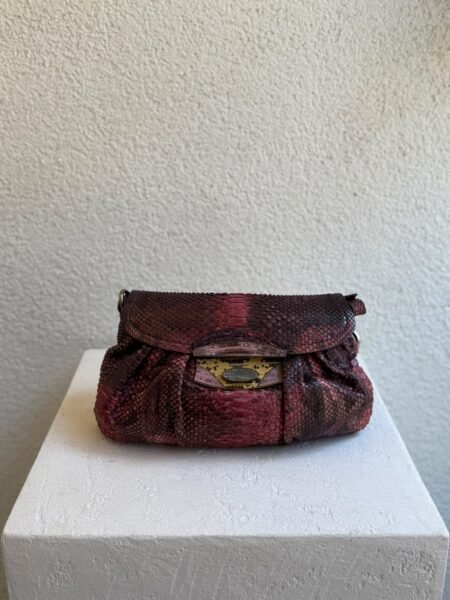 Prada Vintage Purple Python Leather Shoulder Bag