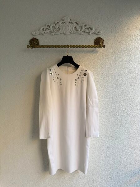 Mugler Grommet Detailed Mini Dress