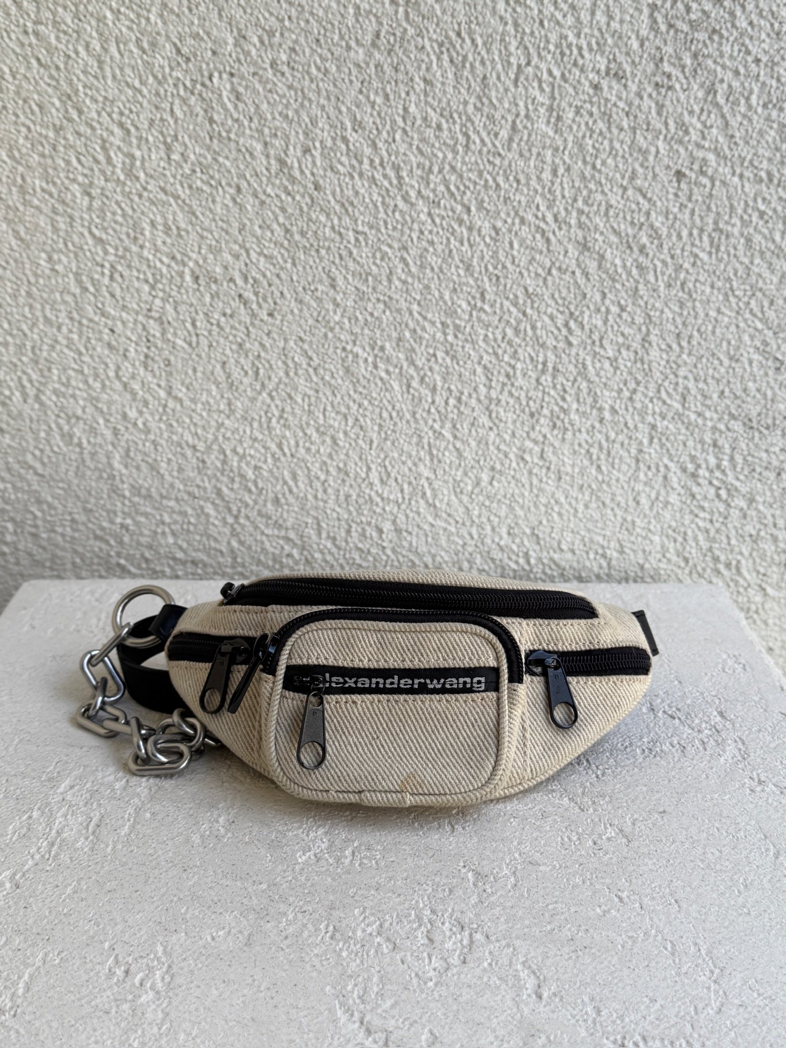 Alexander Wang Textured Canvas Mini Attica Belt Bag