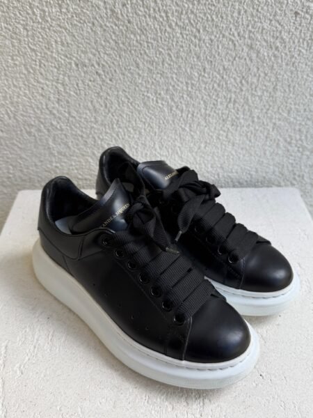 Alexander McQueen Black Leather Oversized Sneaker