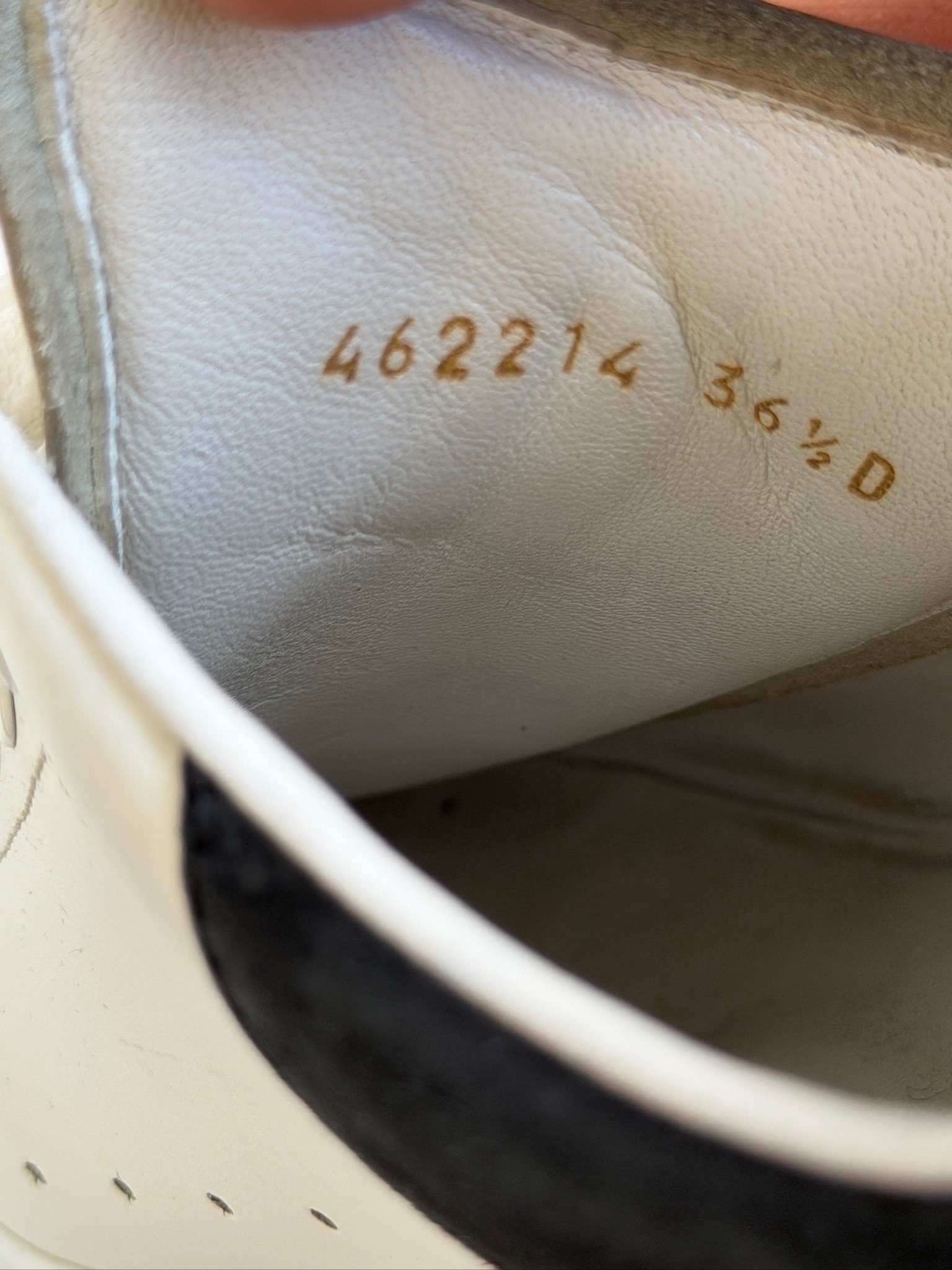 Alexander McQueen White and Black Leather Oversized Sneaker - Image 10