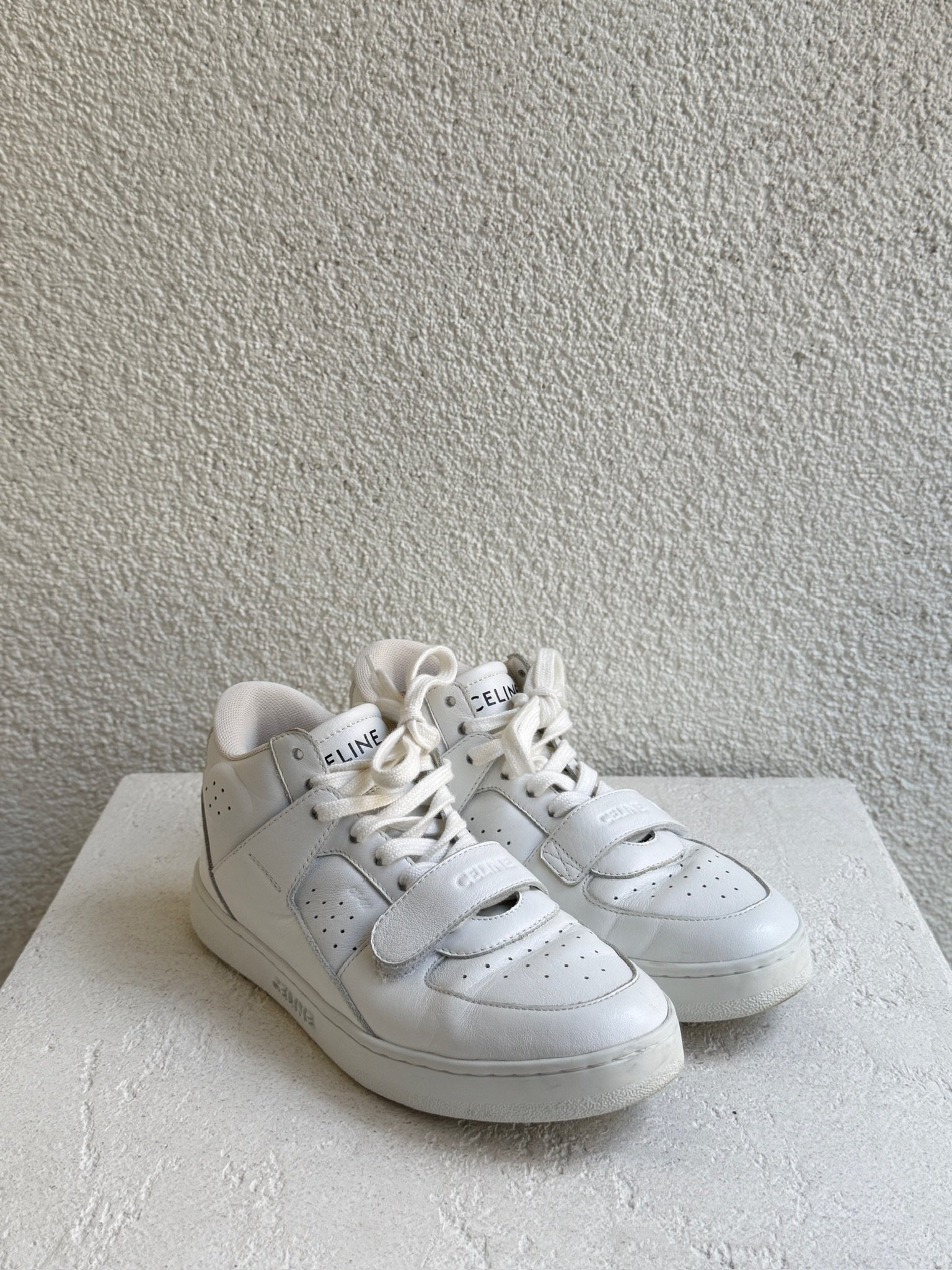 Celine CT-02 High Top Leather Sneakers - Image 2