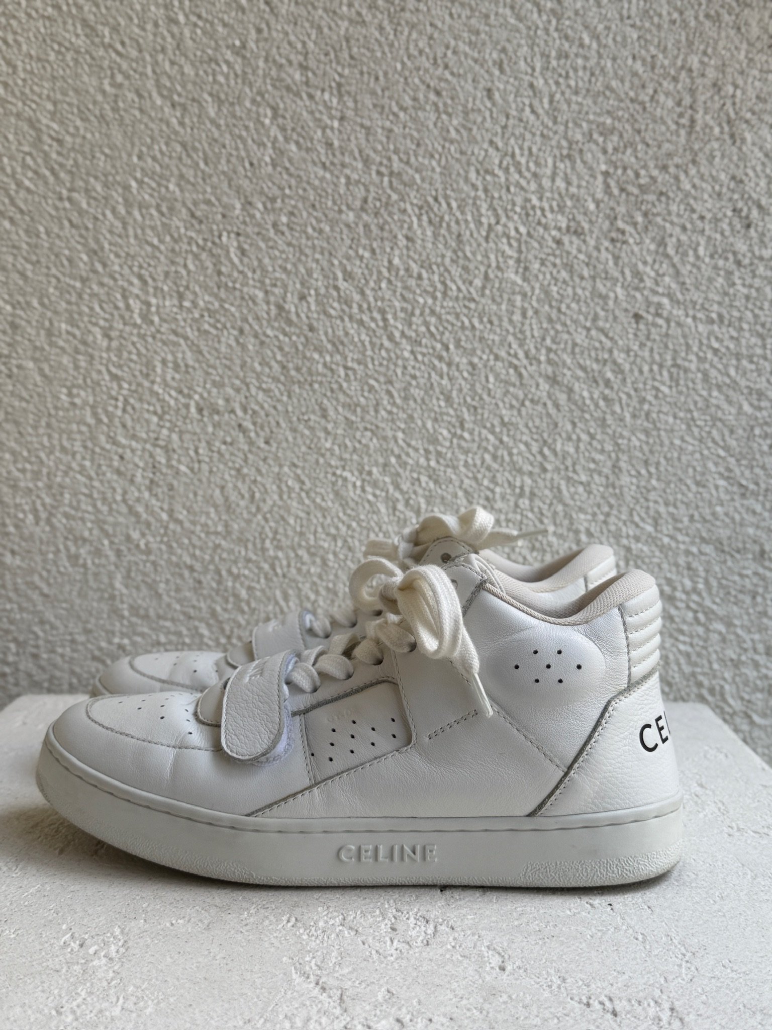 Celine CT-02 High Top Leather Sneakers - Image 3