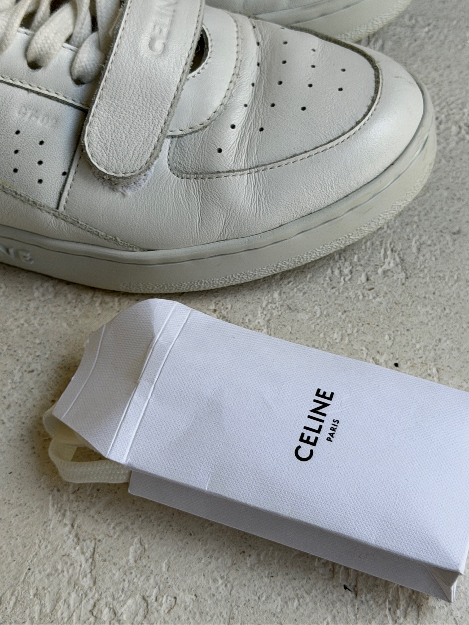 Celine CT-02 High Top Leather Sneakers - Image 11