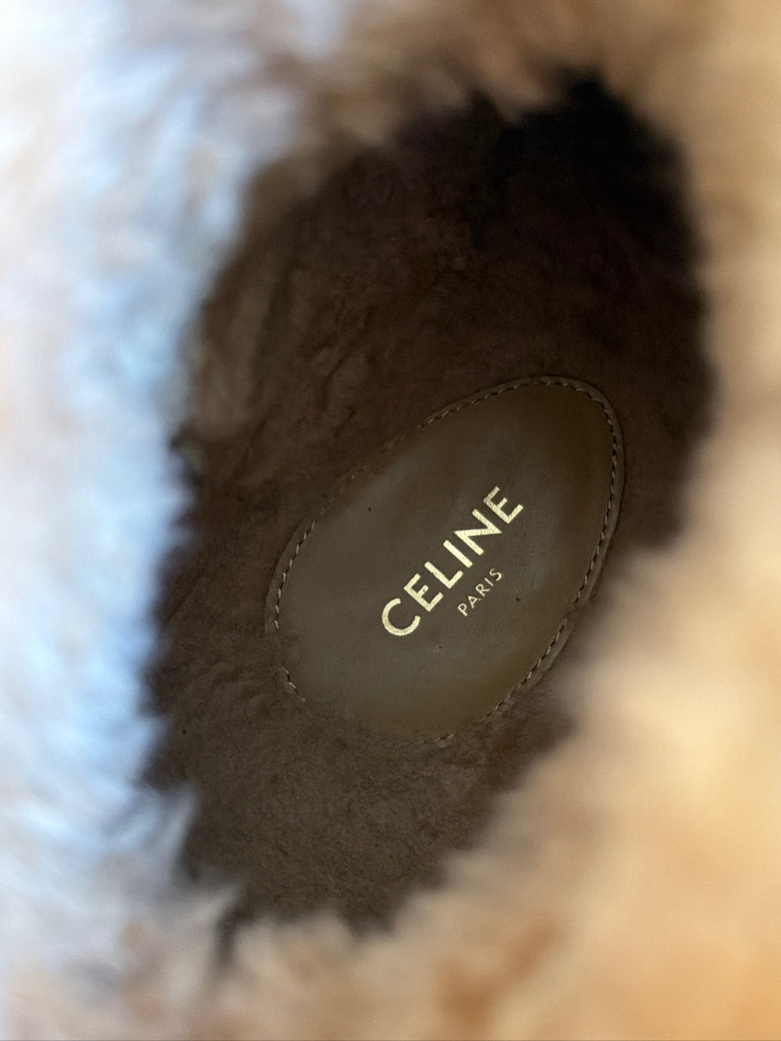Celine Suede and Shearling Cropped Triomphe Tassels Boots - Image 11