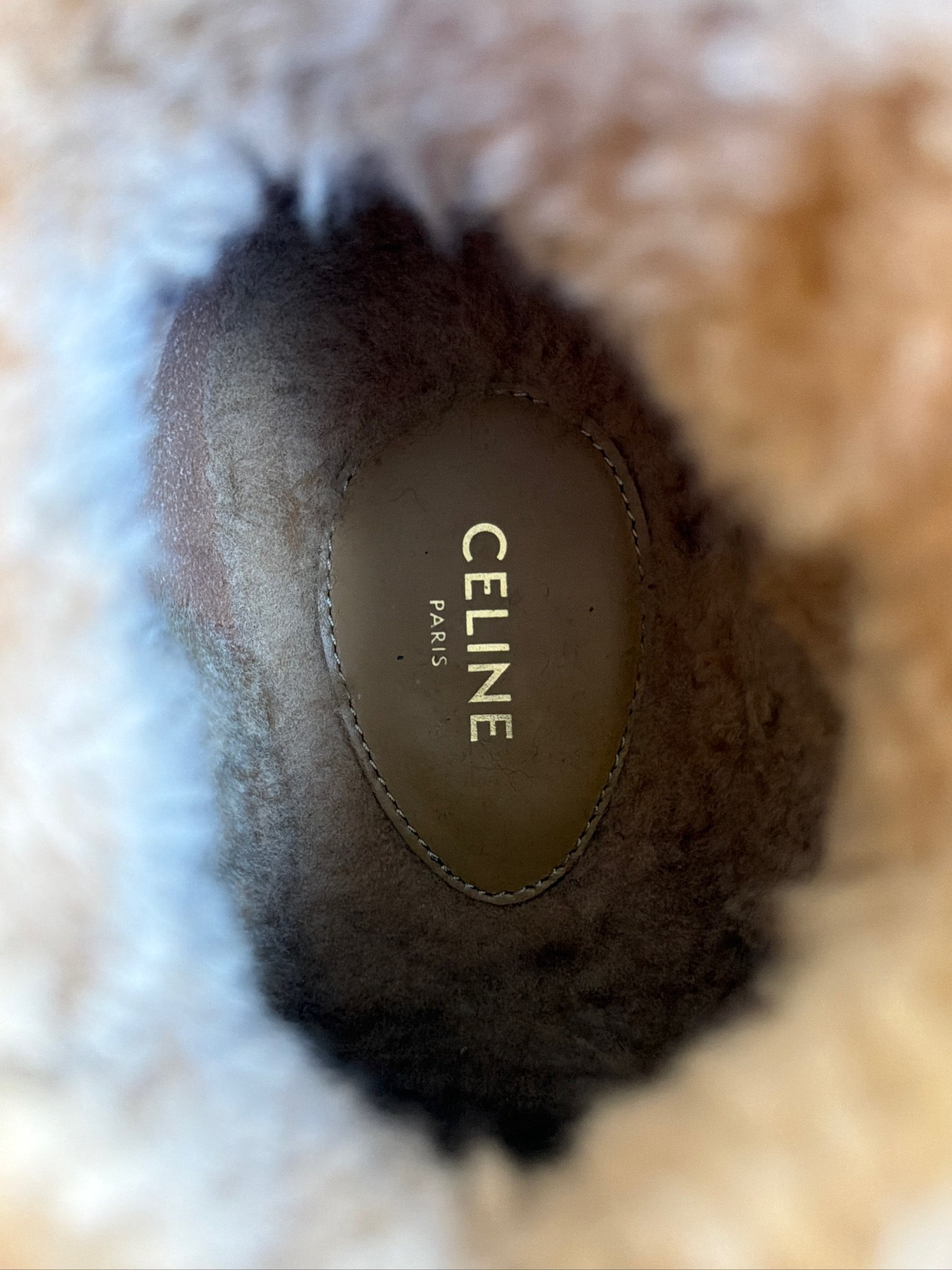 Celine Suede and Shearling Cropped Triomphe Tassels Boots - Image 12