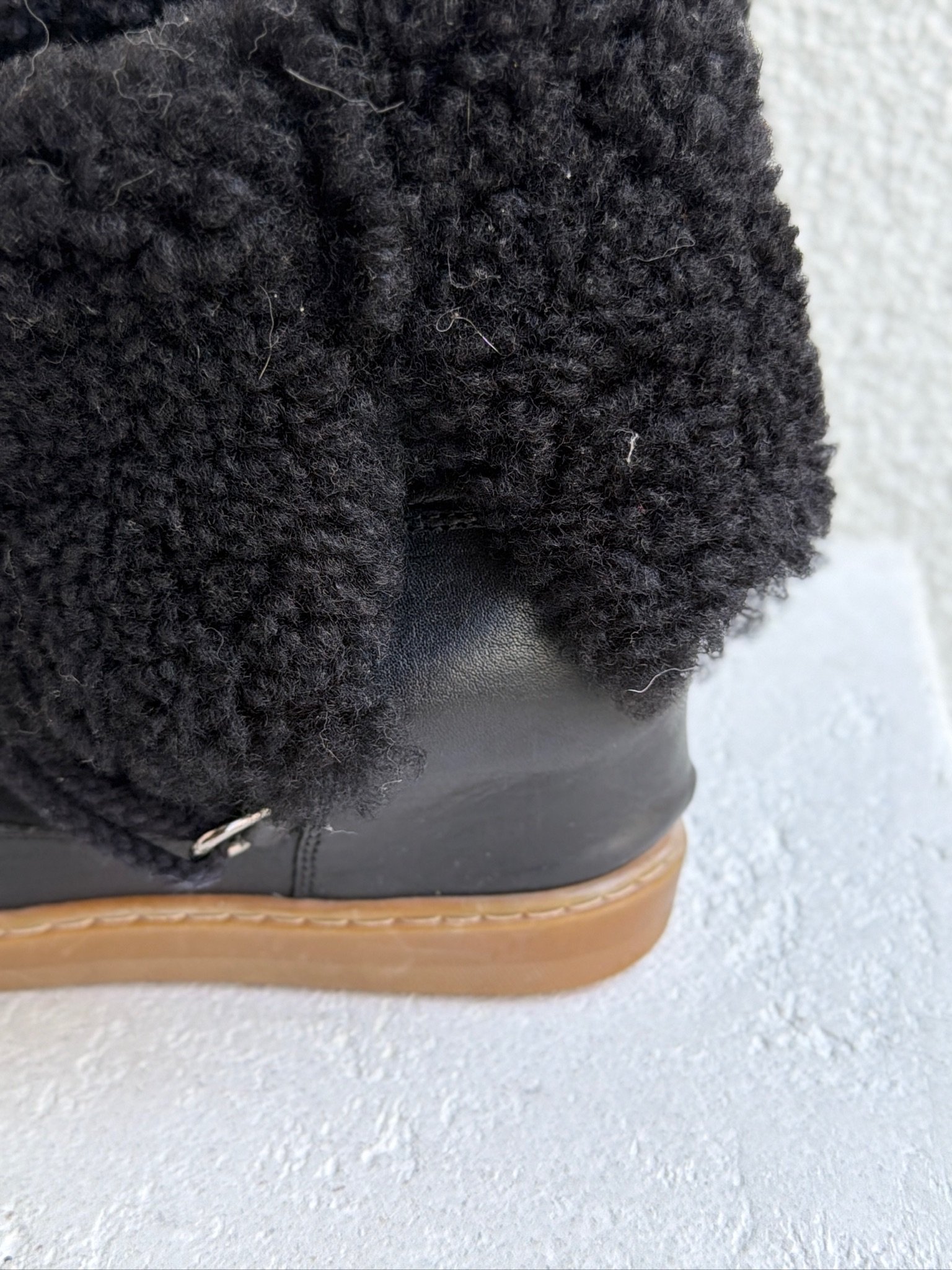 Isabel Marant Nowles Shearling-Trimmed Leather Ankle Boots - Image 5