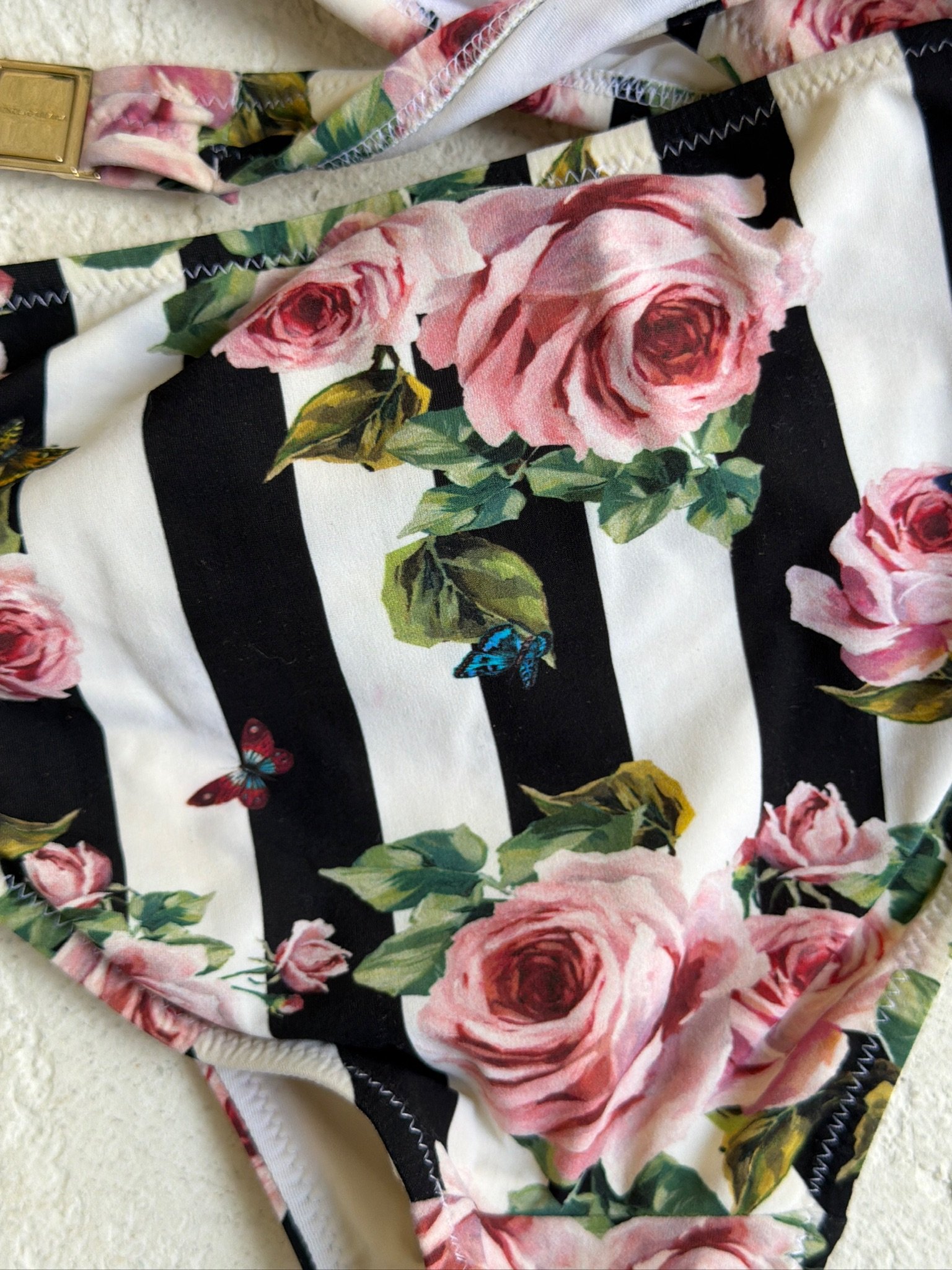 Dolce & Gabbana Floral Striped Print Bikini Set - Image 7