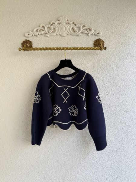 Christian Dior Graphic Printed Wool Sweater
