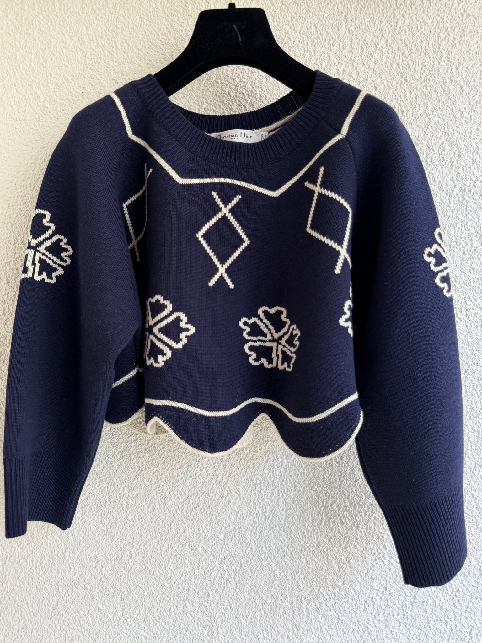 Christian Dior Graphic Printed Wool Sweater - Image 2