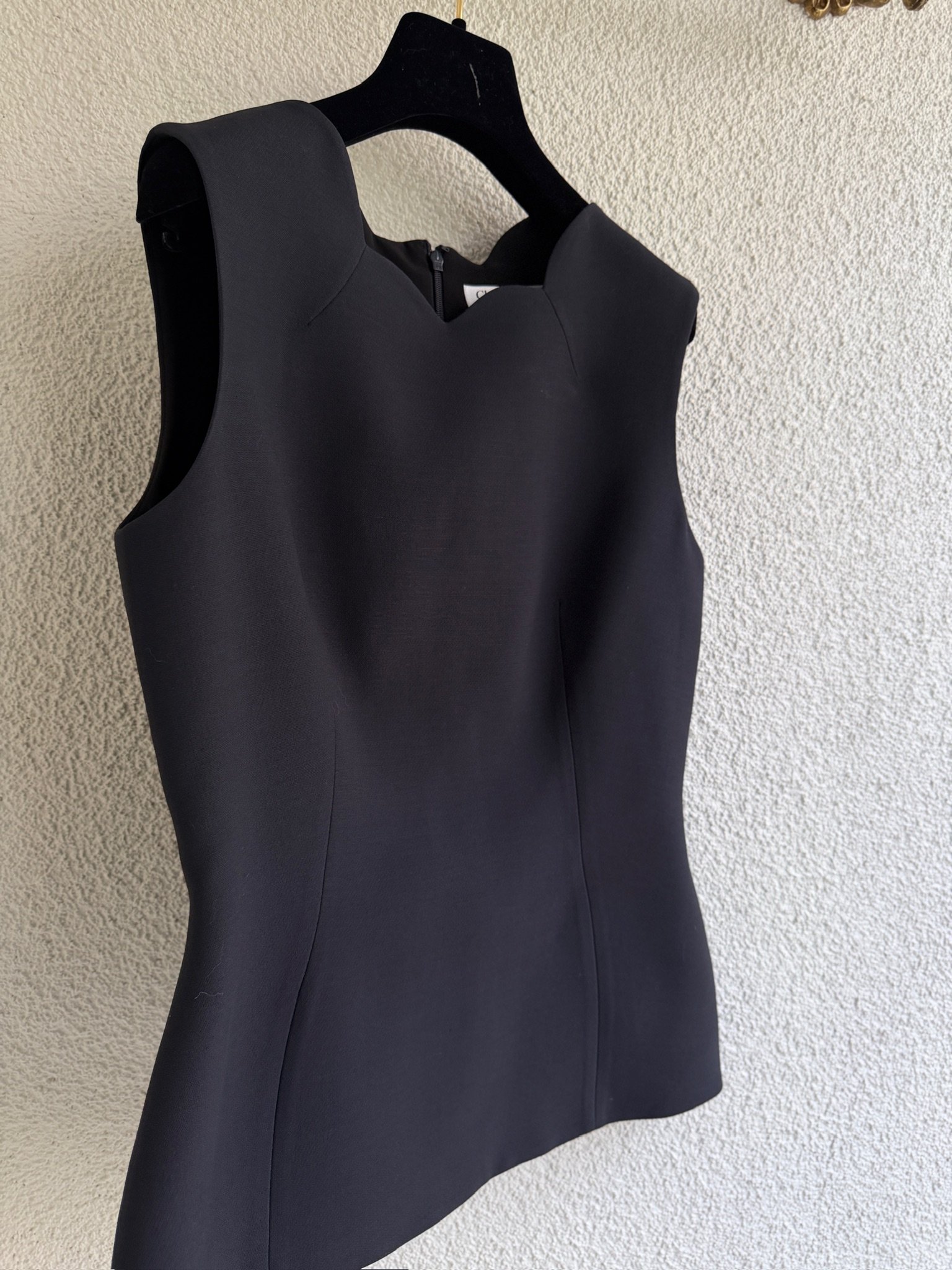 Christian Dior Scallop Navy Wool Blouse - Image 3