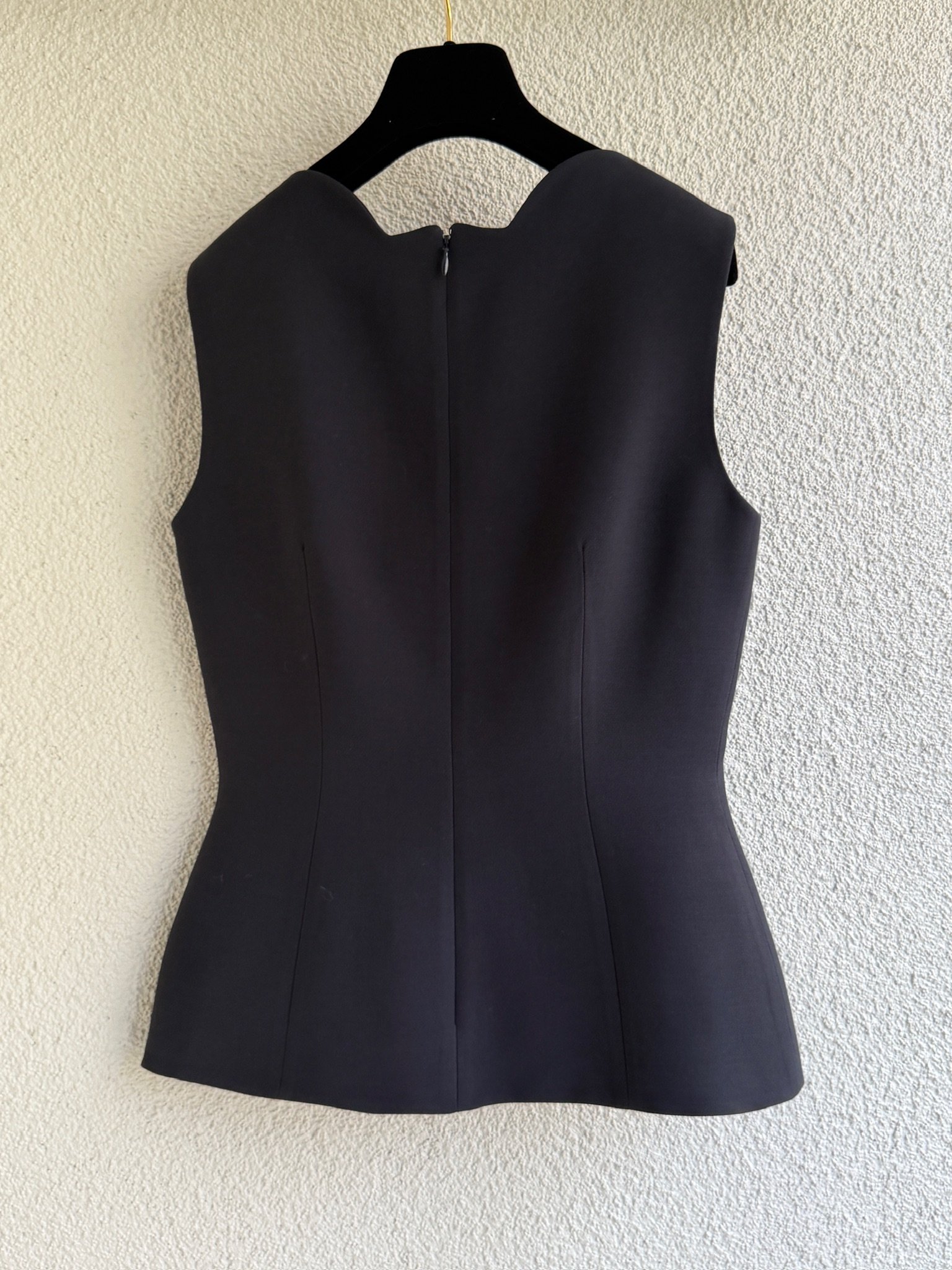 Christian Dior Scallop Navy Wool Blouse - Image 8