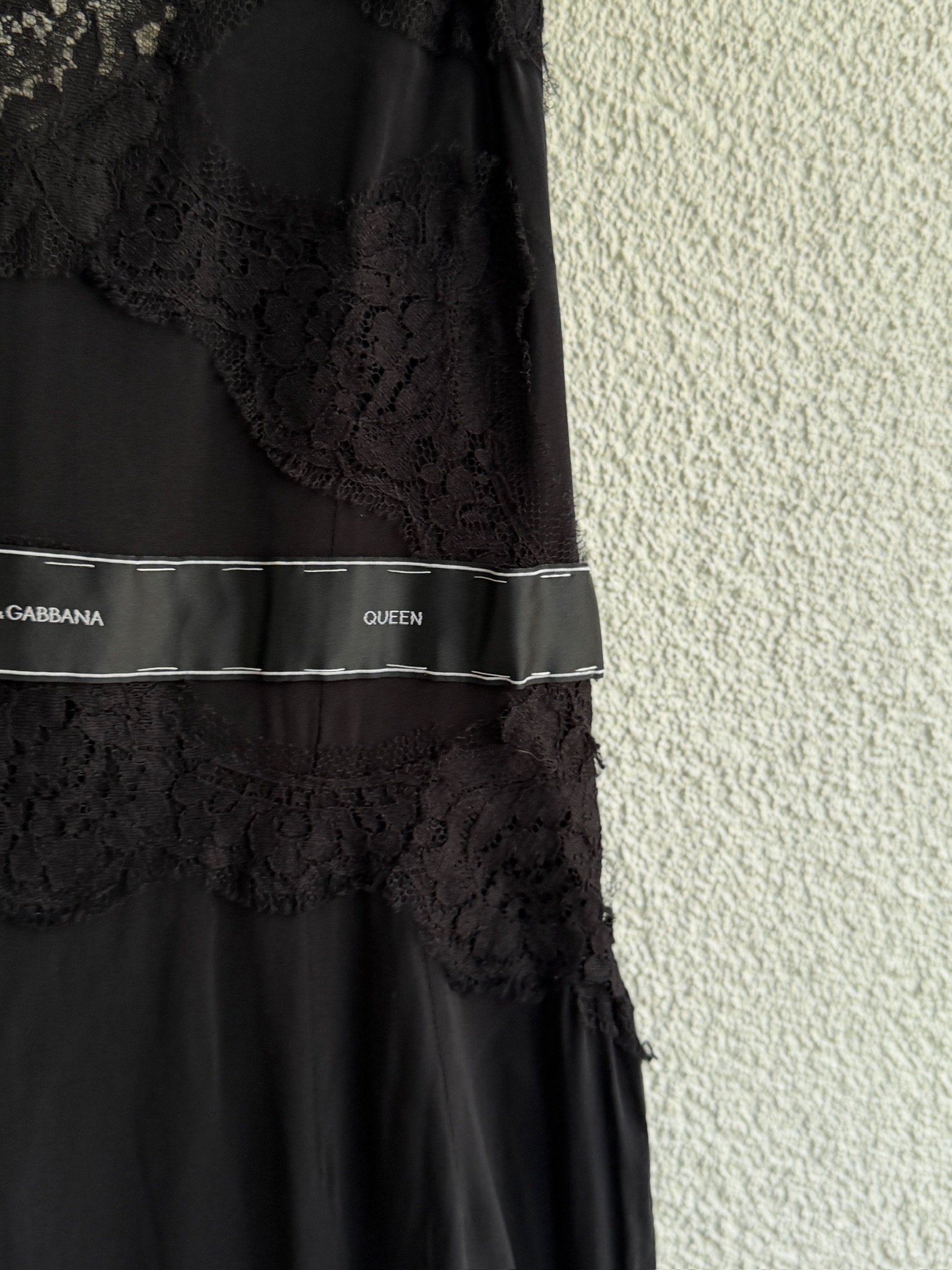 Dolce & Gabbana Black Silk Slip Mini Dress with Lace Trims - Image 7
