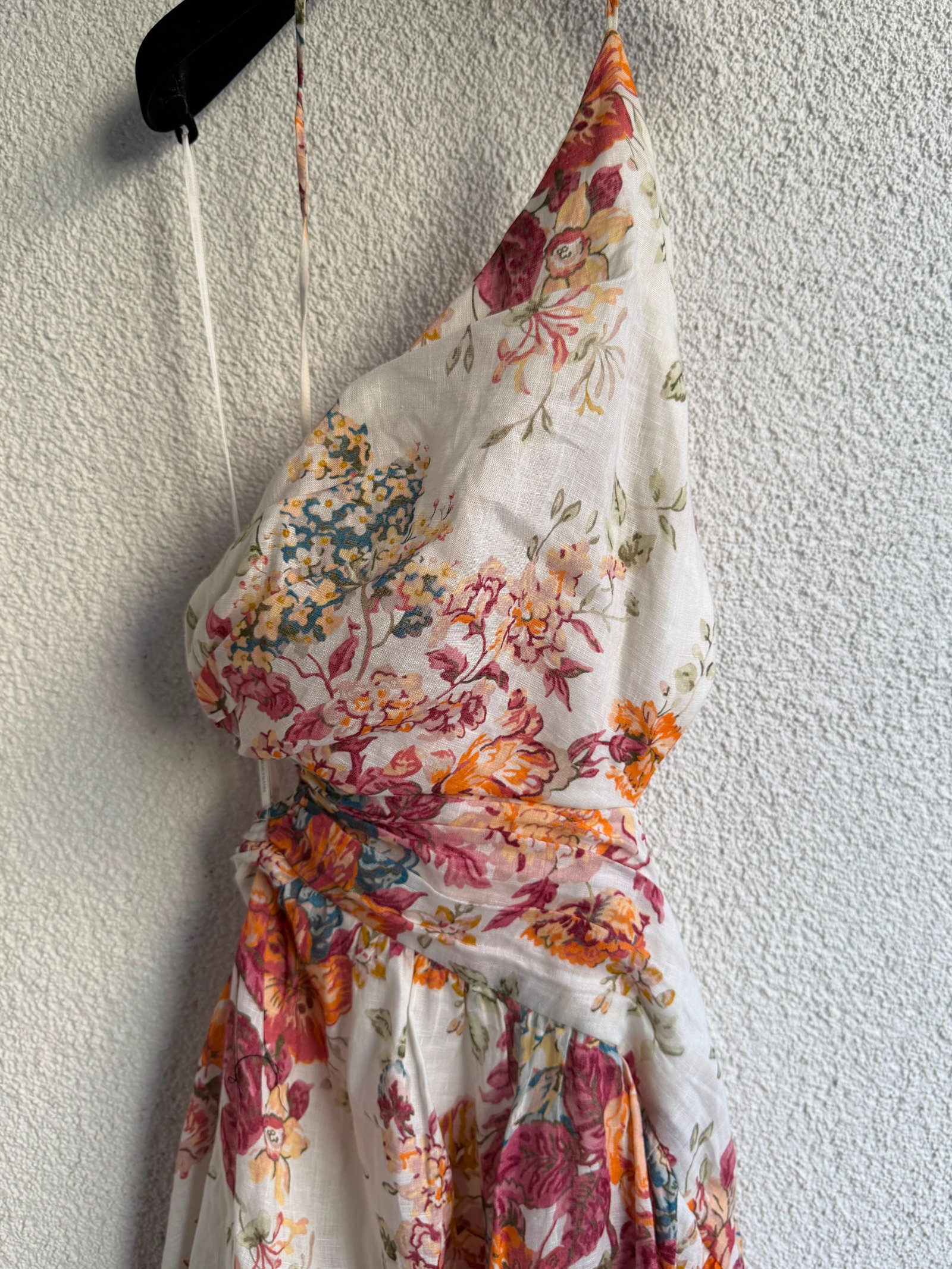 Zimmermann Pattie Asymetric Floral Print Midi Dress