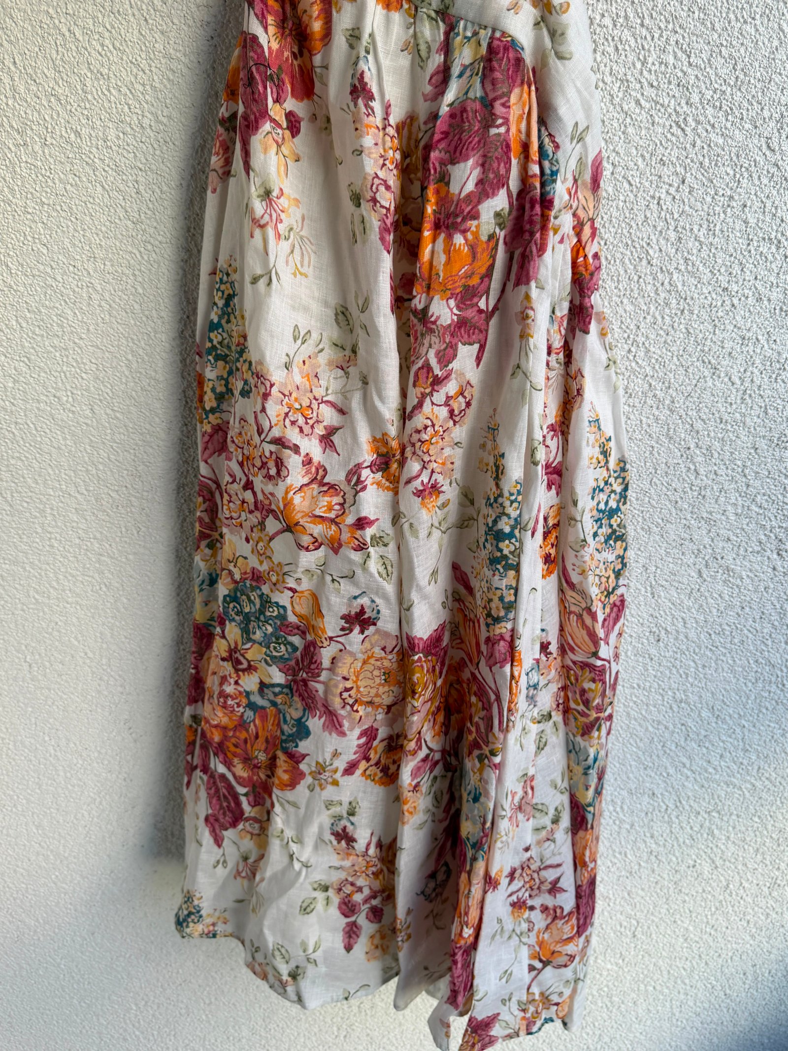 Zimmermann Pattie Asymetric Floral Print Midi Dress
