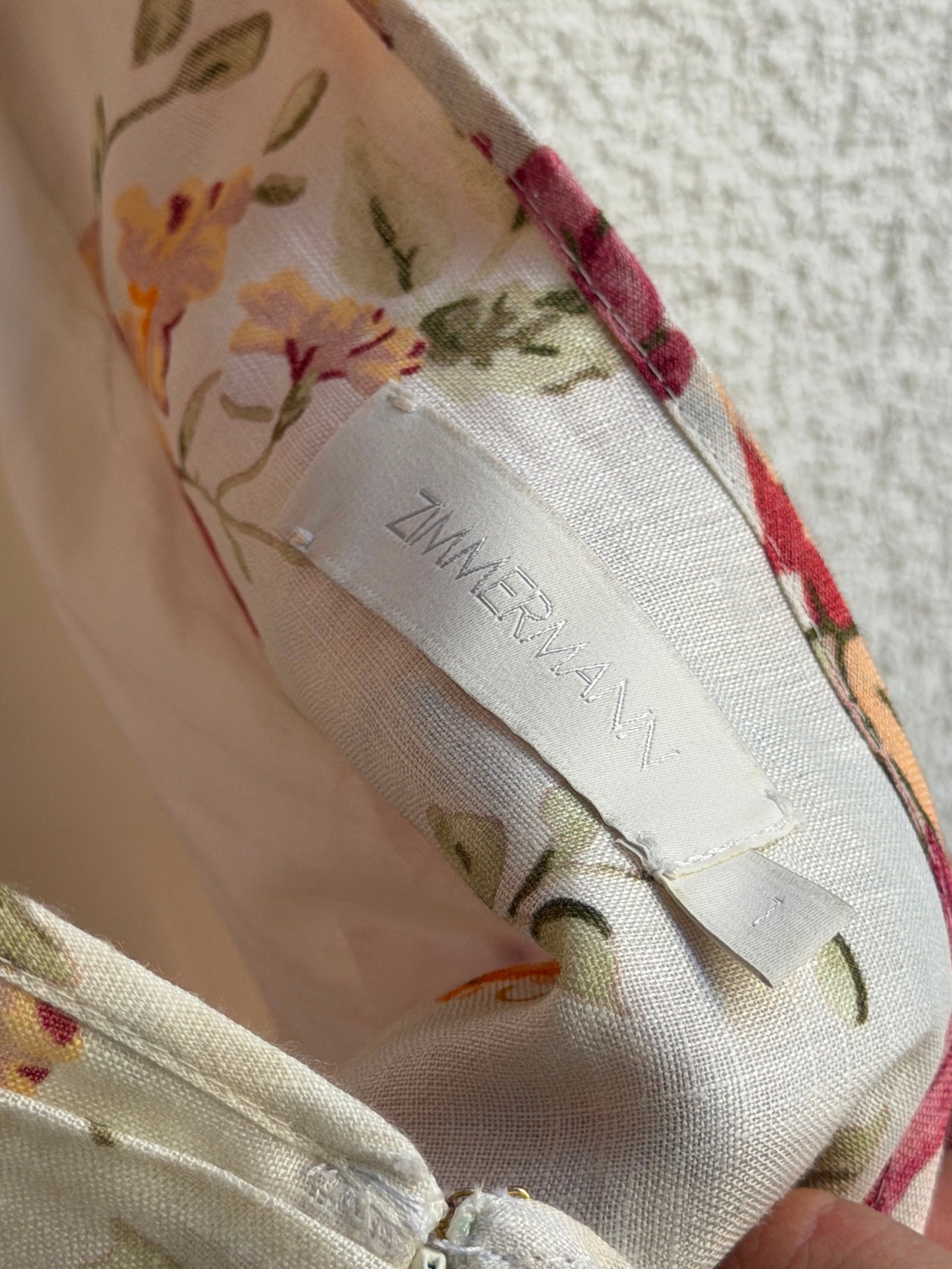 Zimmermann Pattie Asymetric Floral Print Midi Dress