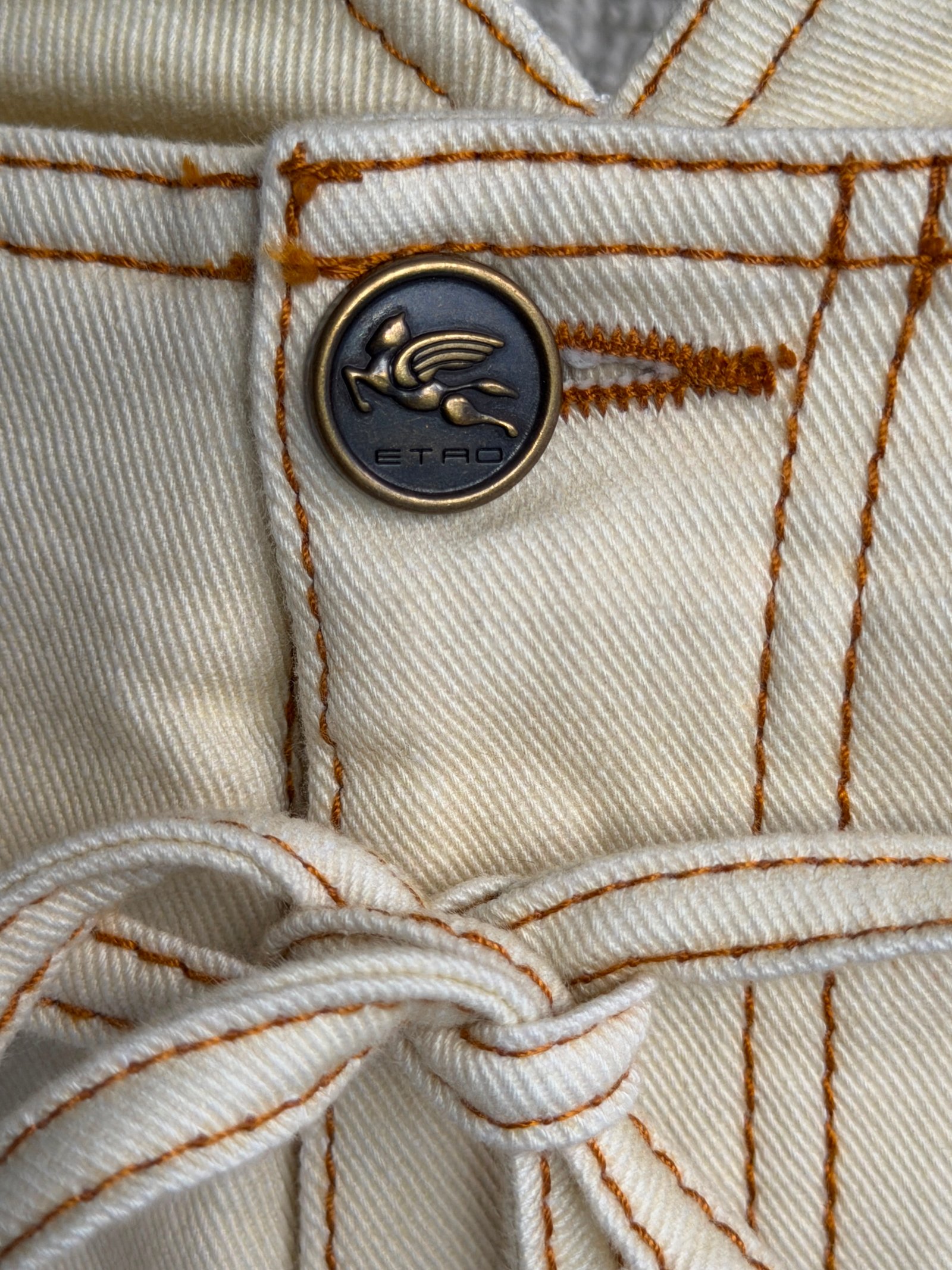 Etro Bow-Tie Botanical Wide-Leg Jeans
