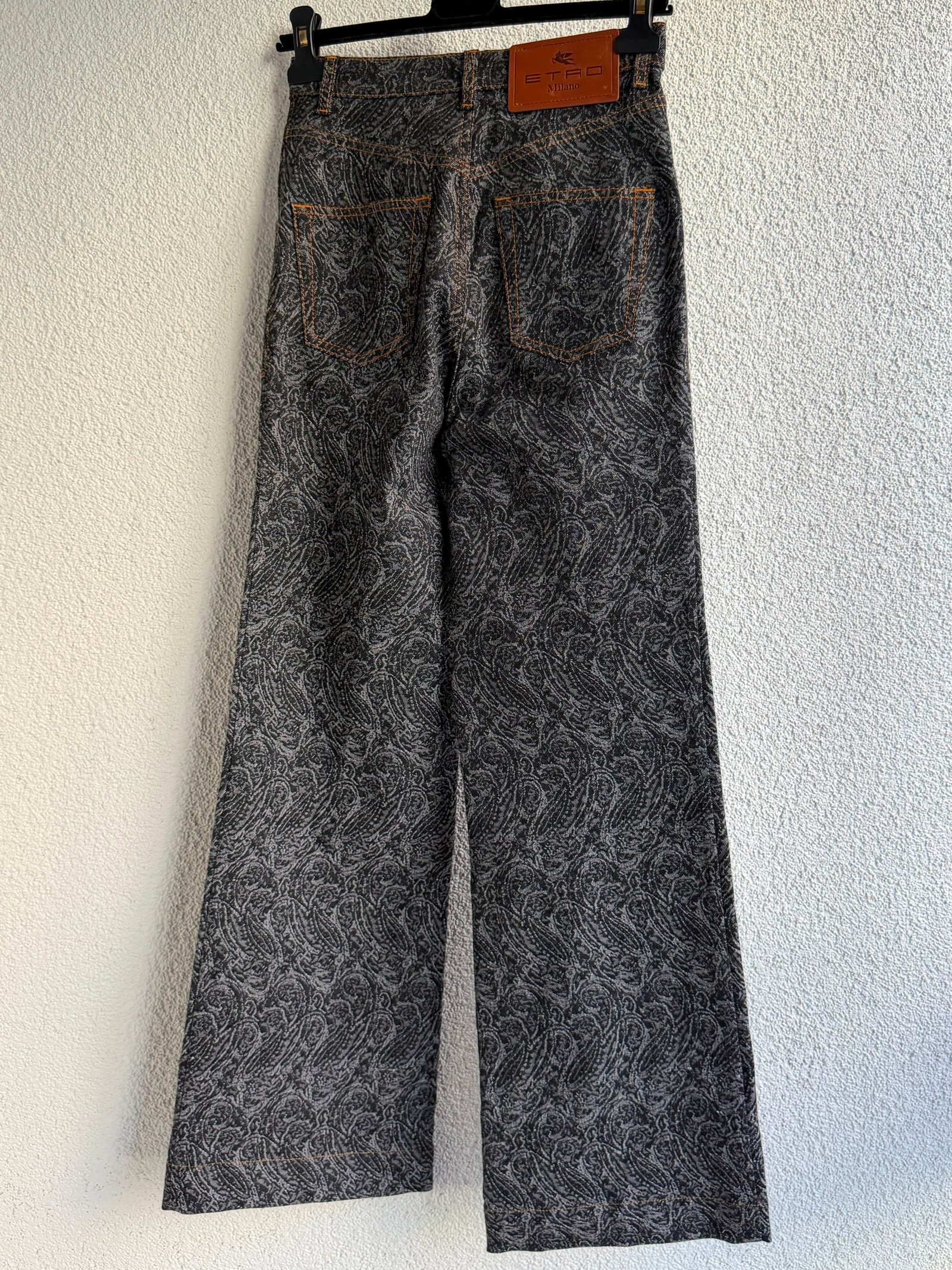 Etro Flared Jacquard Paisley Jeans