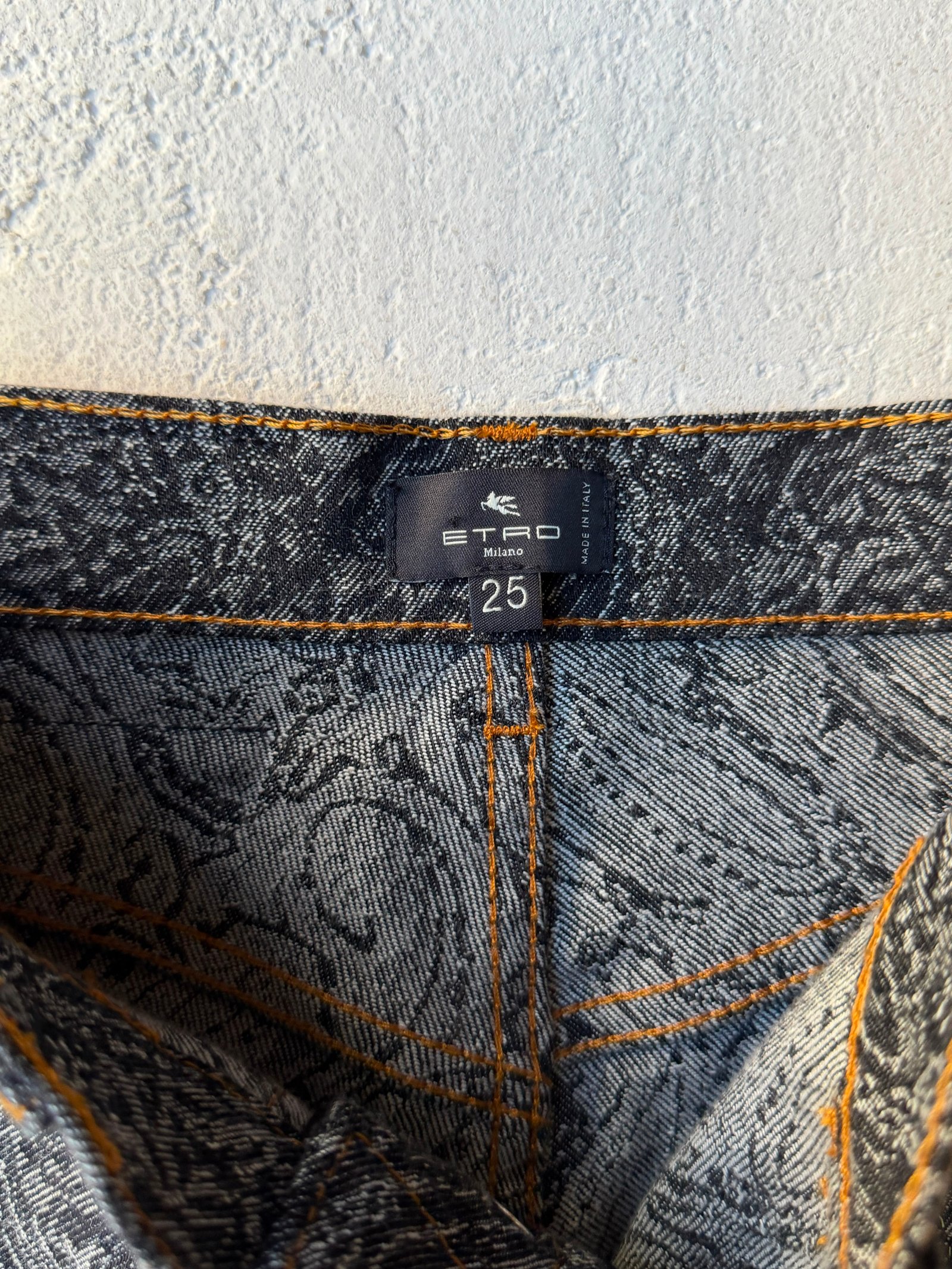 Etro Flared Jacquard Paisley Jeans