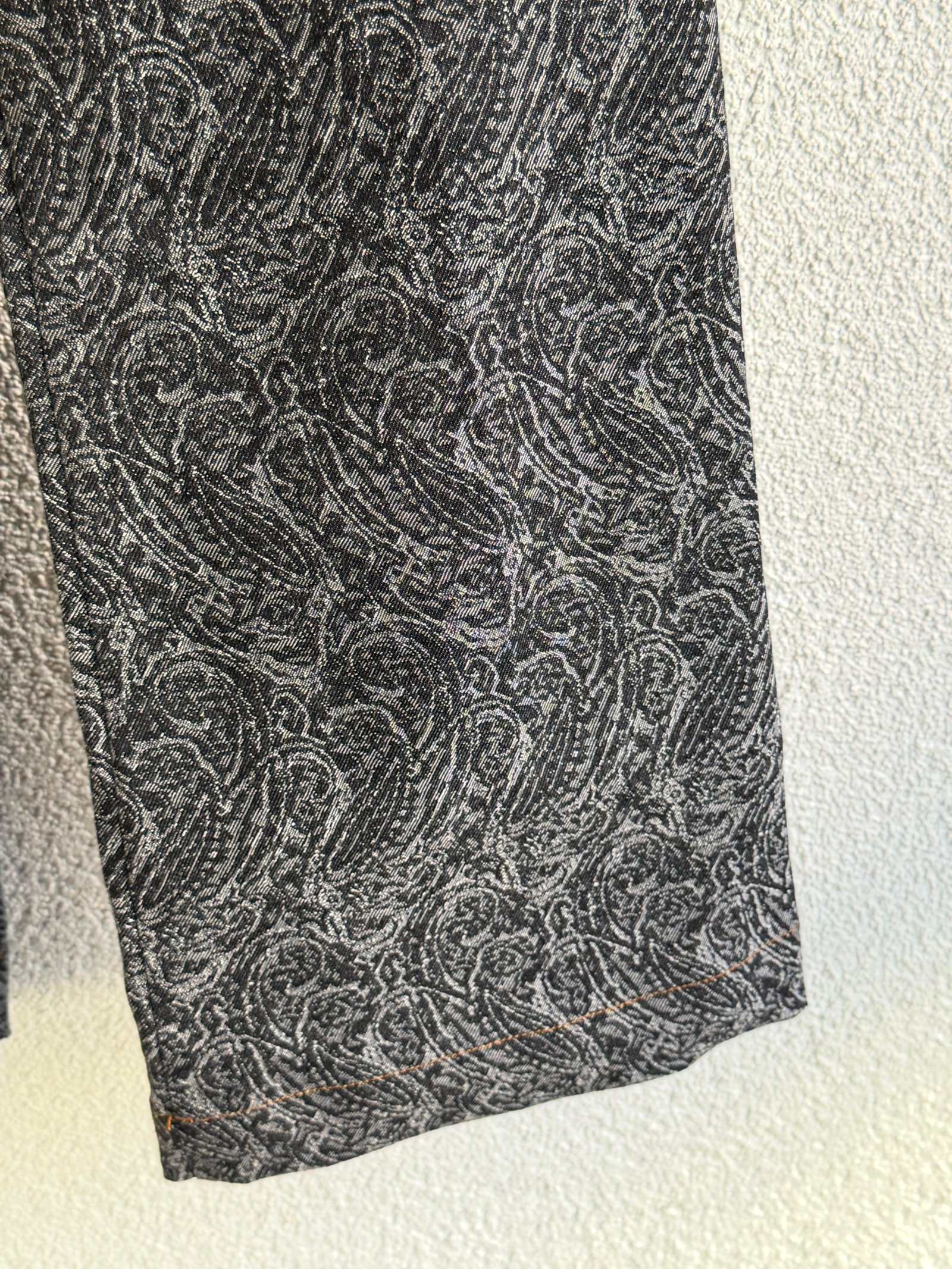 Etro Flared Jacquard Paisley Jeans