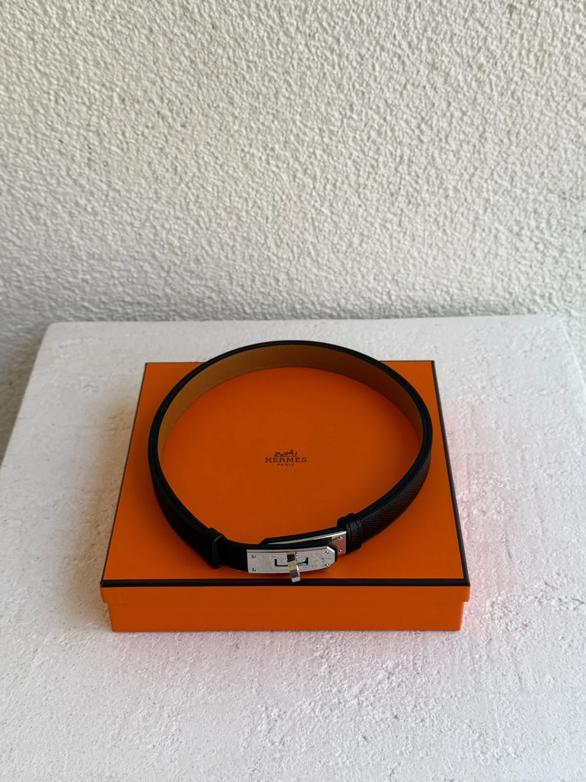 Hermes Siyah Epsom Kelly 18 Kemer