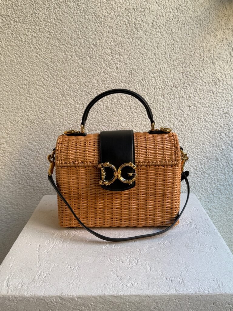 Dolce & Gabbana Amore Wicker Shoulder Bag