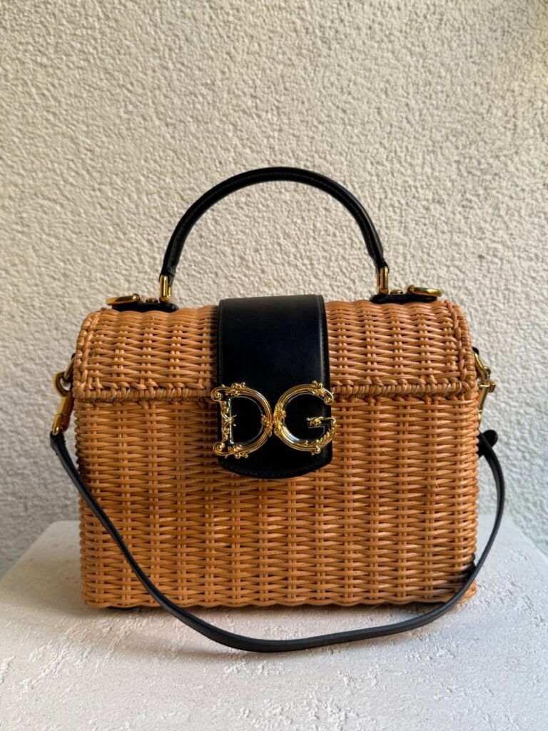Dolce & Gabbana Amore Wicker Shoulder Bag