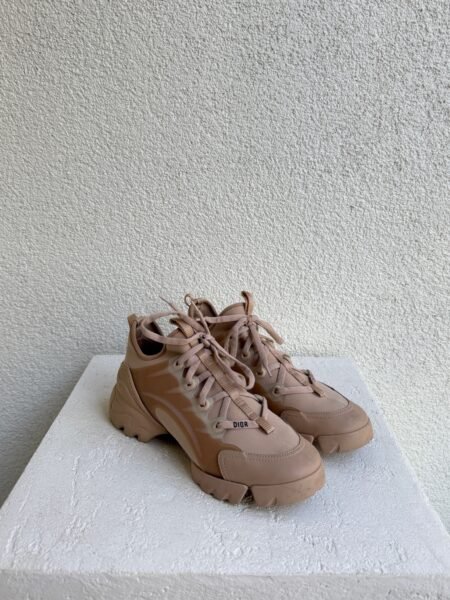 Christian Dior D-Connect Nude Neoprene & Rubber Sneakers