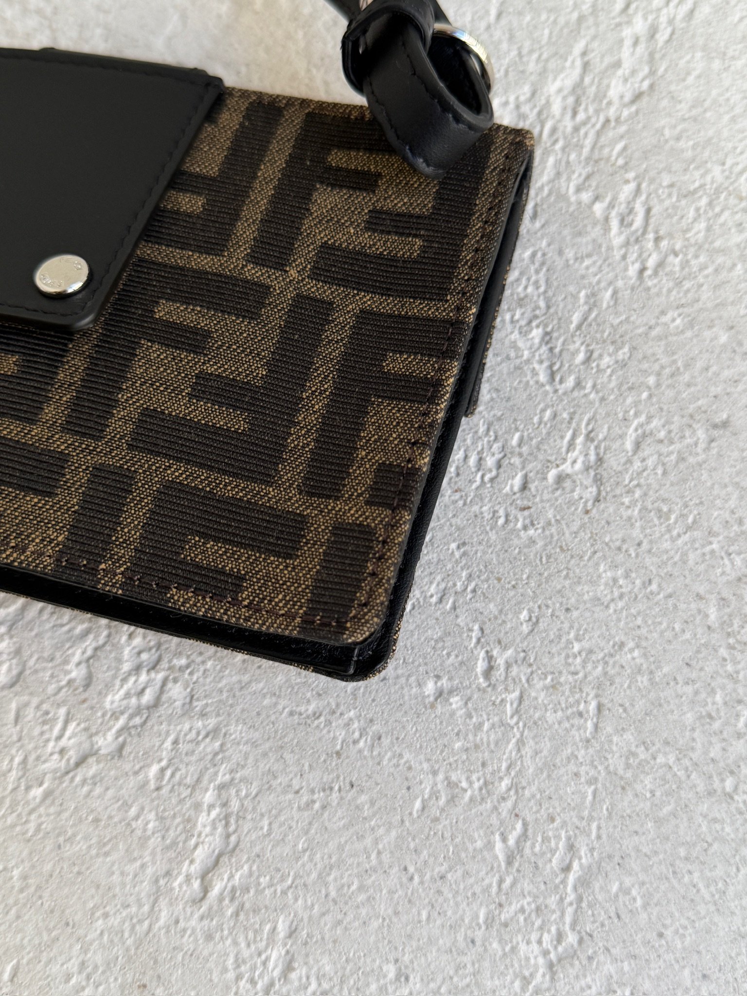Fendi Baguette FF Jacquard Flat Pouch Bag - Görsel 18