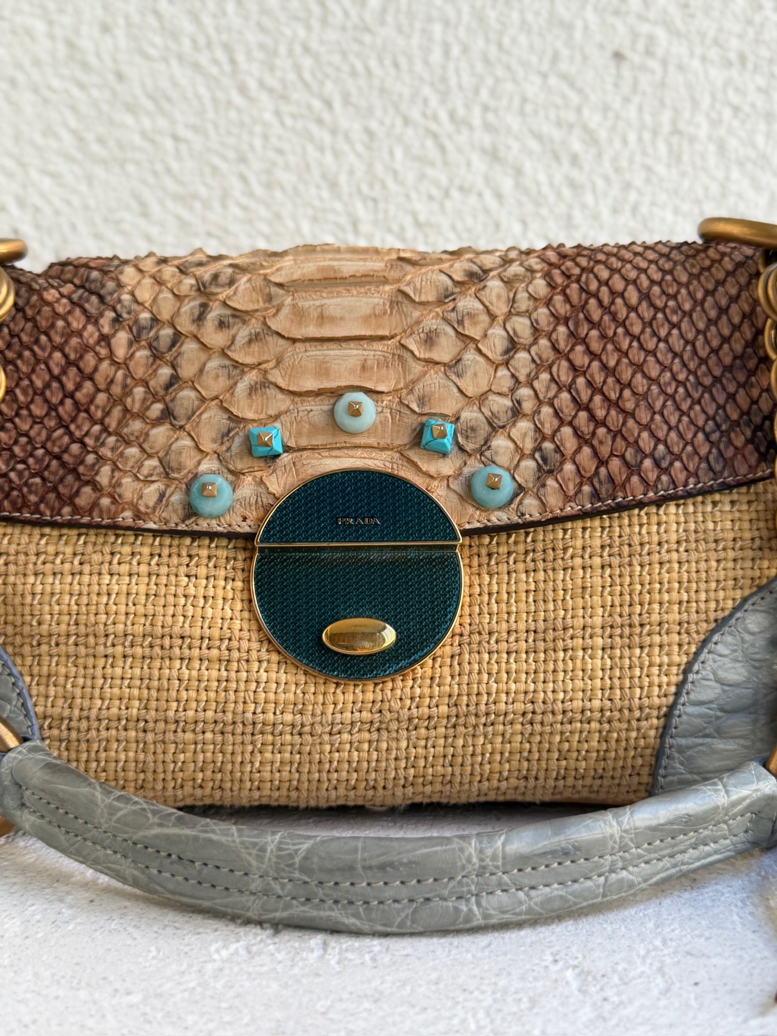 Prada Raffia Basket 2-Way Shoulder Bag - Image 19