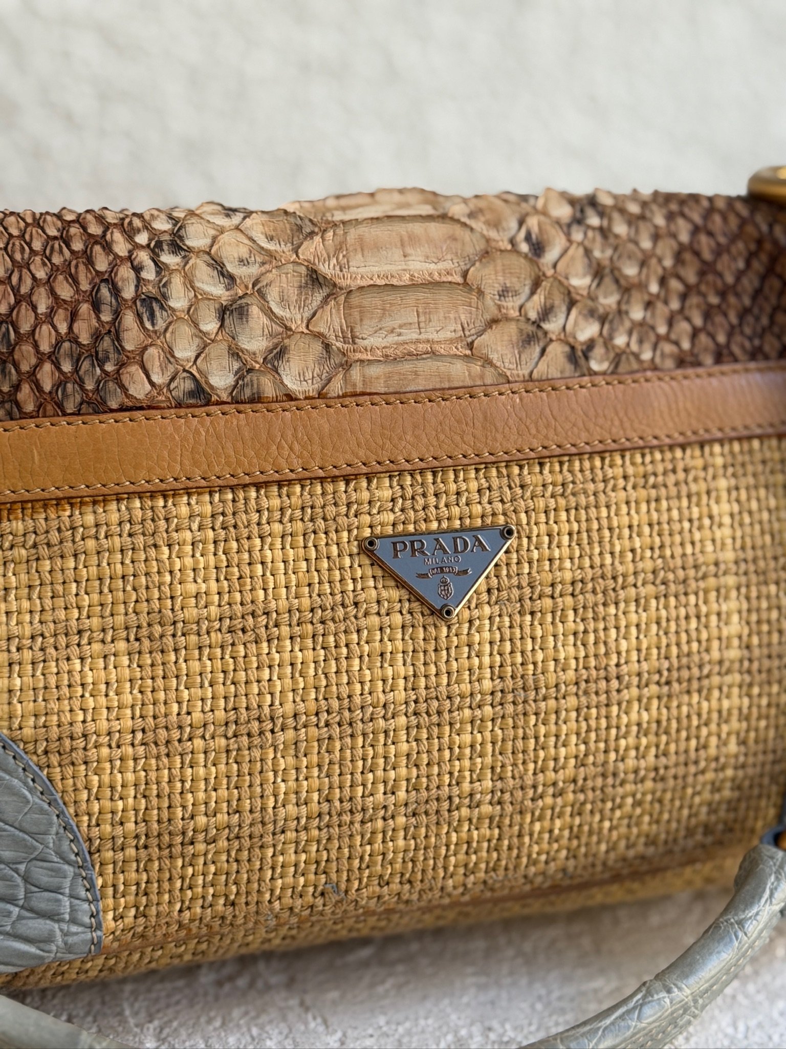 Prada Raffia Basket 2-Way Shoulder Bag - Image 14