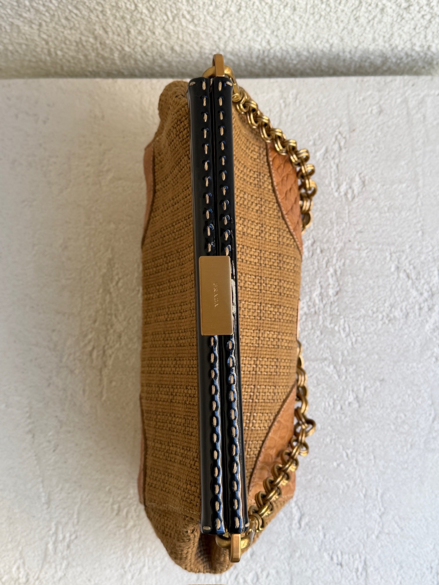 Prada Raffia Basket 2-Way Shoulder Bag - Image 7