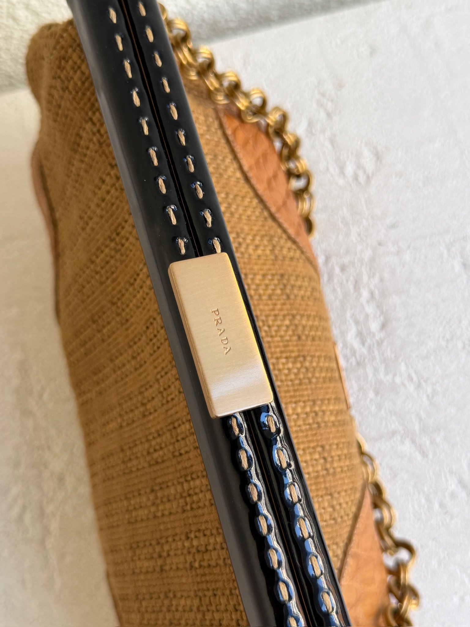 Prada Raffia Basket 2-Way Shoulder Bag - Image 5