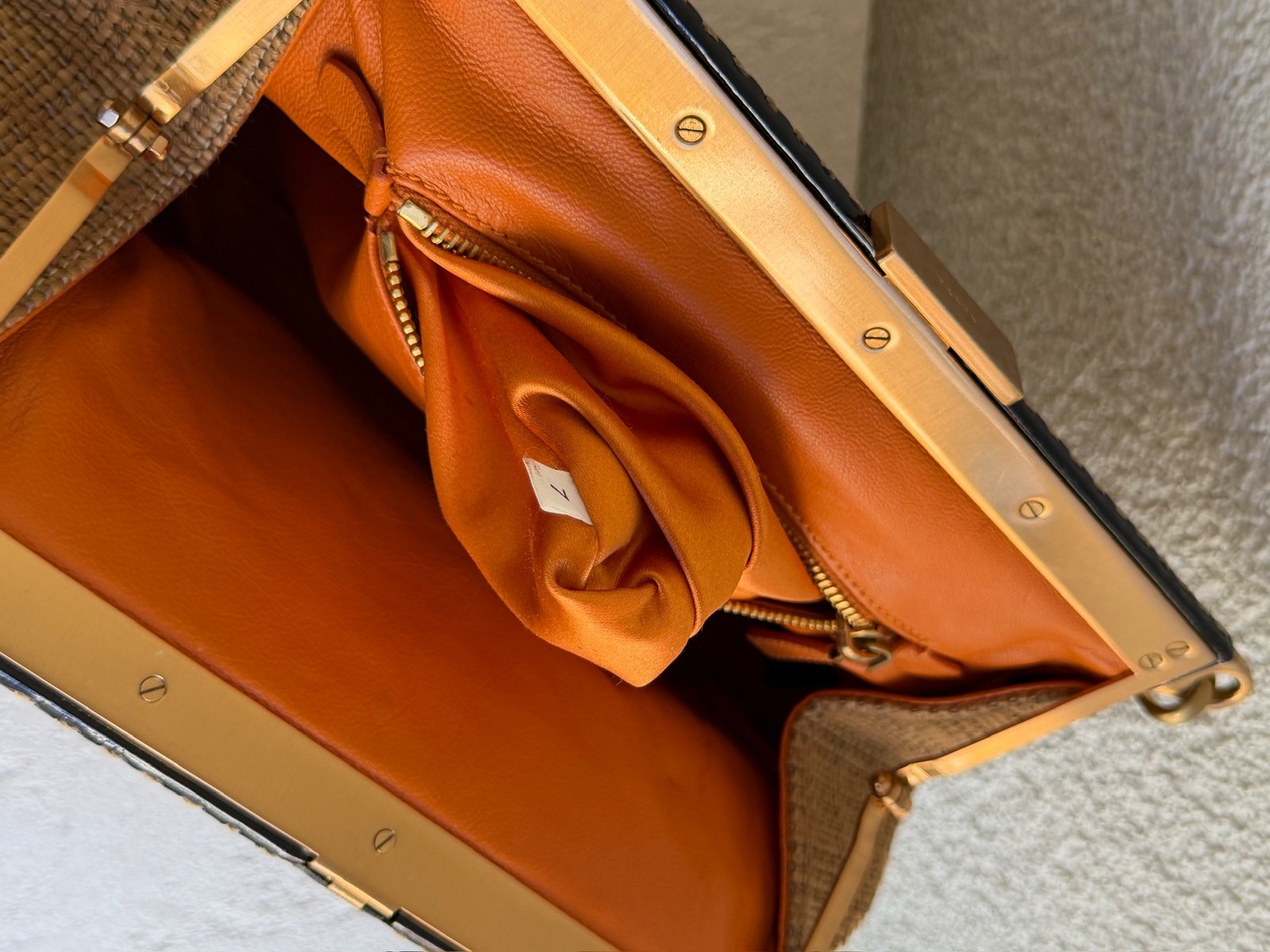 Prada Woven Paglia Cinghiale Chain Omuz Çantası - Görsel 8