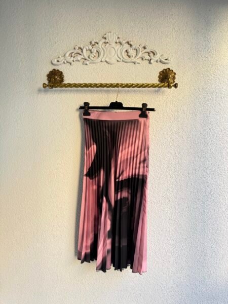 Off-White Tie-Dye Printed Plisse Skirt
