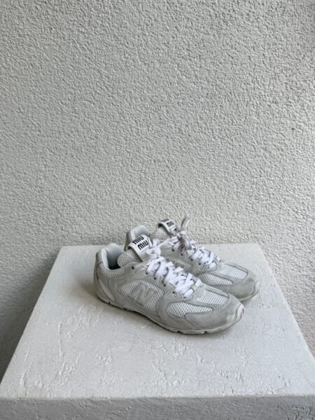 New Balance x Miu Miu 530 SL White Suede & Mesh Sneakers