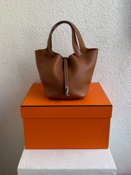 Hermès Picotin Lock Brown Leather Bag